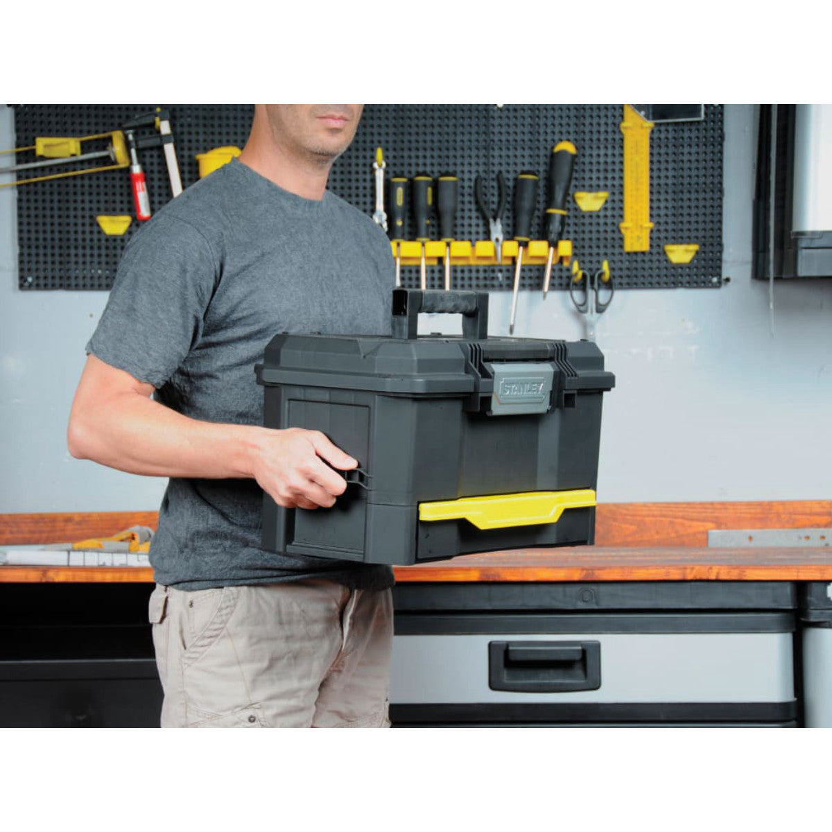 STANLEY Hand Tools One Touch Toolbox with Drawer 48cm (19in) STA170316