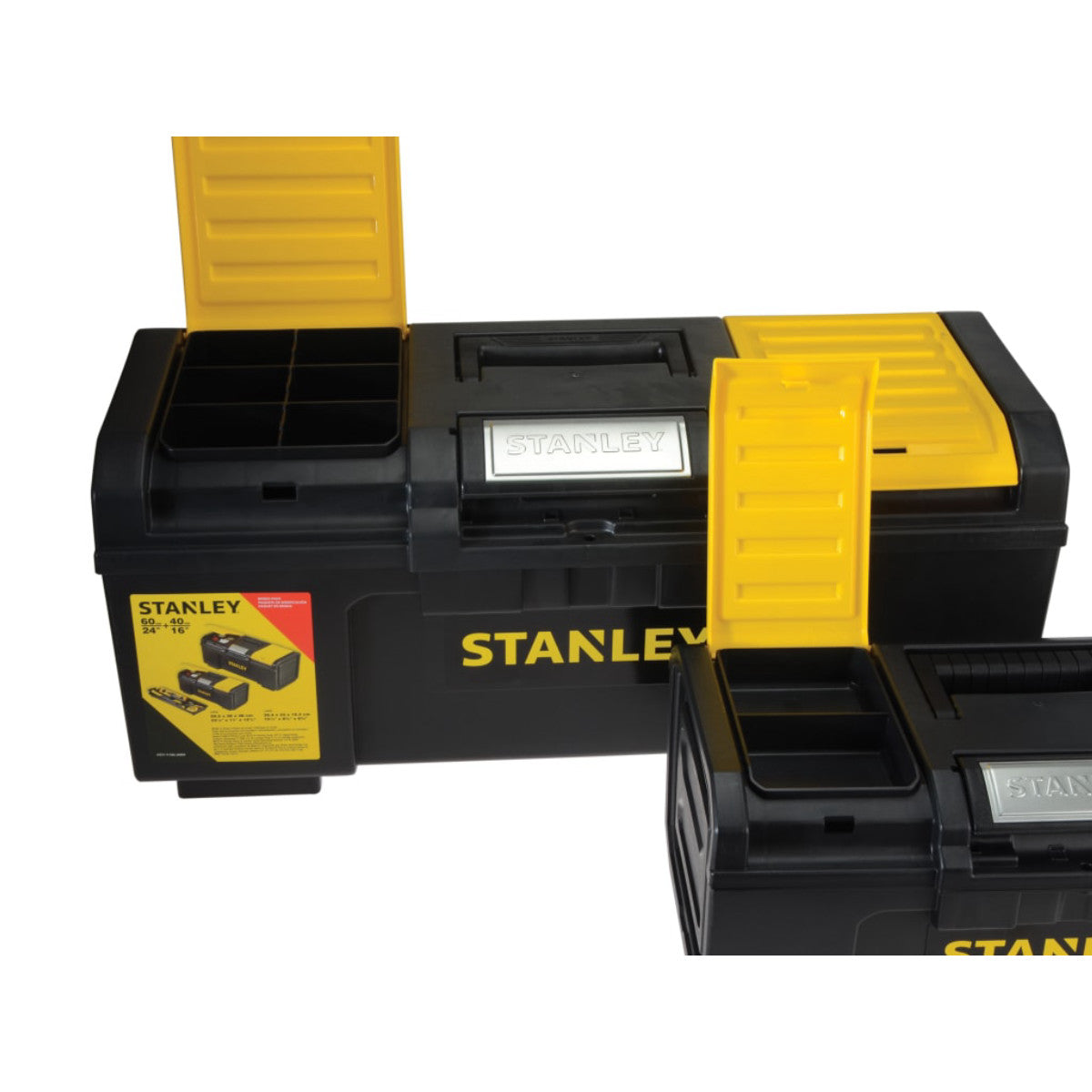 STANLEY Hand Tools One Touch DIY Toolbox 2 Pack 1 x 41cm (16in) & 1 x 60cm (24in) STA171184