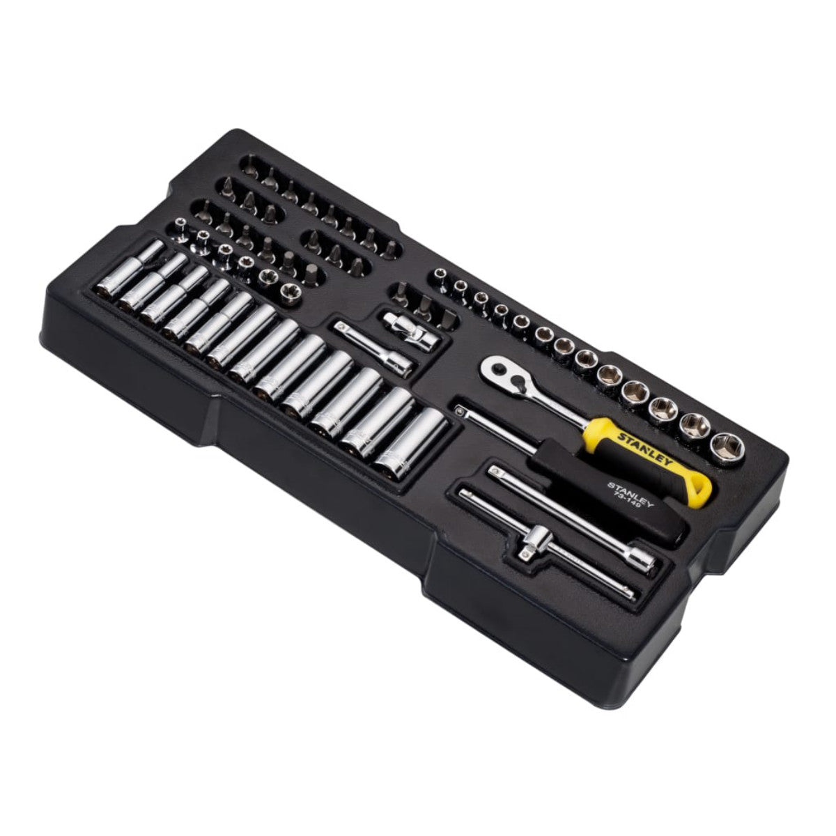 STANLEY Hand Tools Transmodule System 1/4in Drive Metric Socket Set 60 Piece STA174175