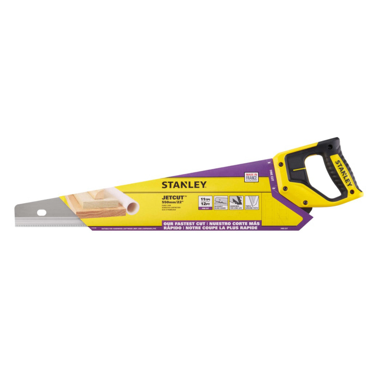 STANLEY Hand Tools FatMax Fine Cut Handsaw 550mm (22in) 11 TPI STA215244