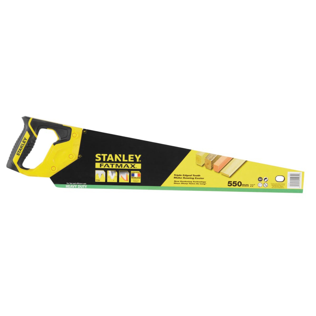 STANLEY Hand Tools Jet Cut Heavy-Duty Handsaw 550mm (22in) 7 TPI STA215289