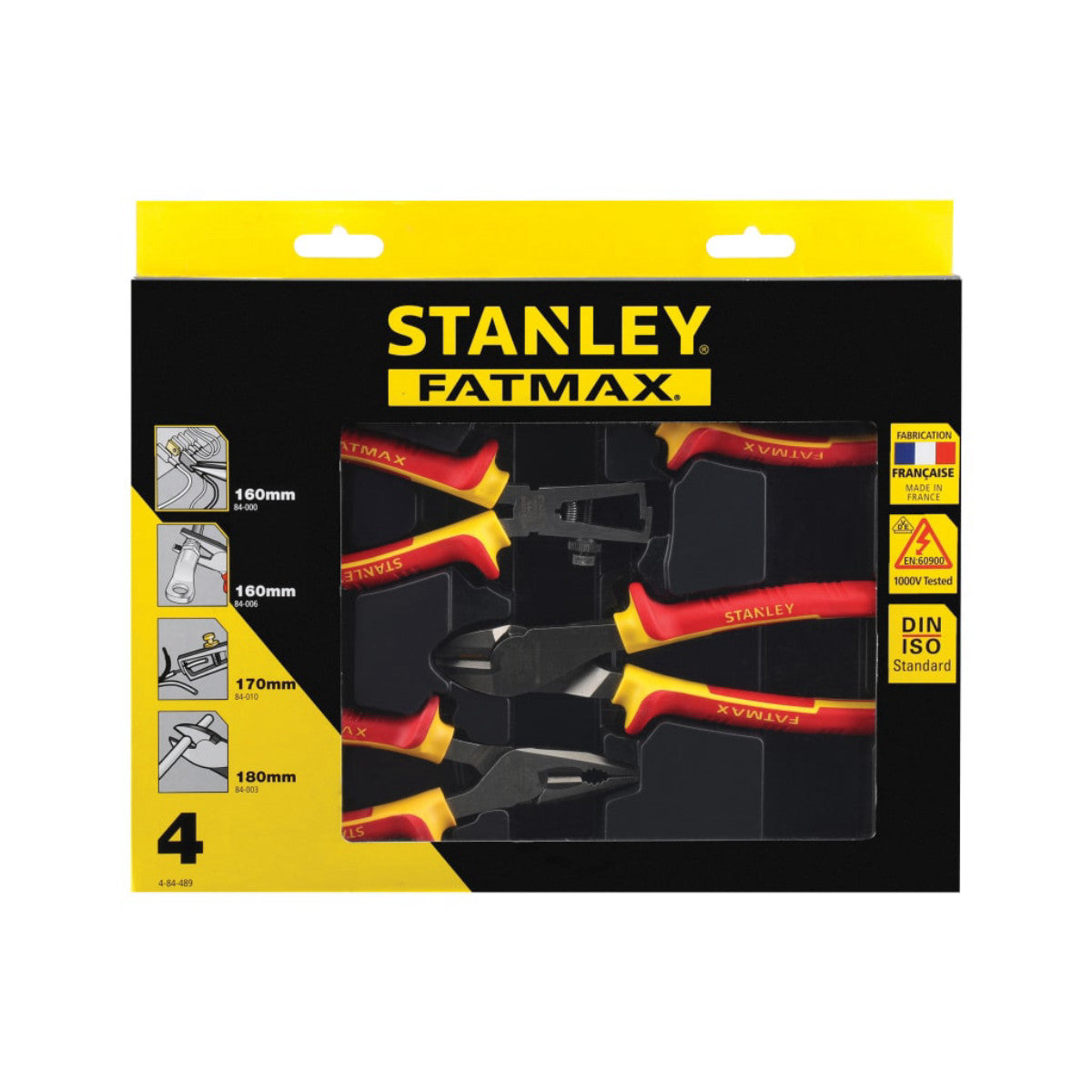 STANLEY Hand Tools FatMax VDE Pliers Set, 4 Piece STA484489