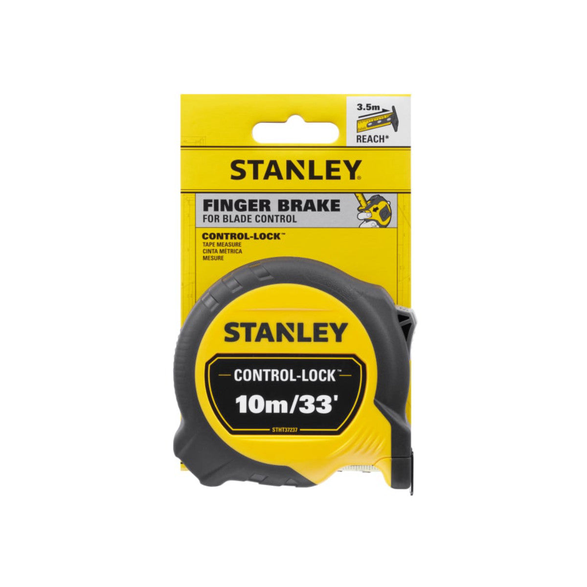 STANLEY Hand Tools CONTROL-LOCK Pocket Tape 10m/33ft (Width 25mm) STA537237