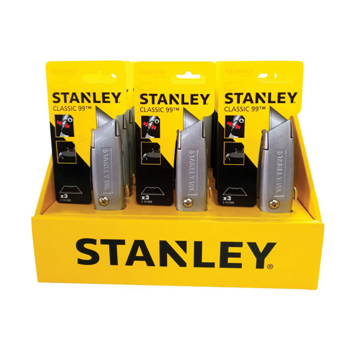 STANLEY Hand Tools 99E Counter Display of 12 Knives STA910099