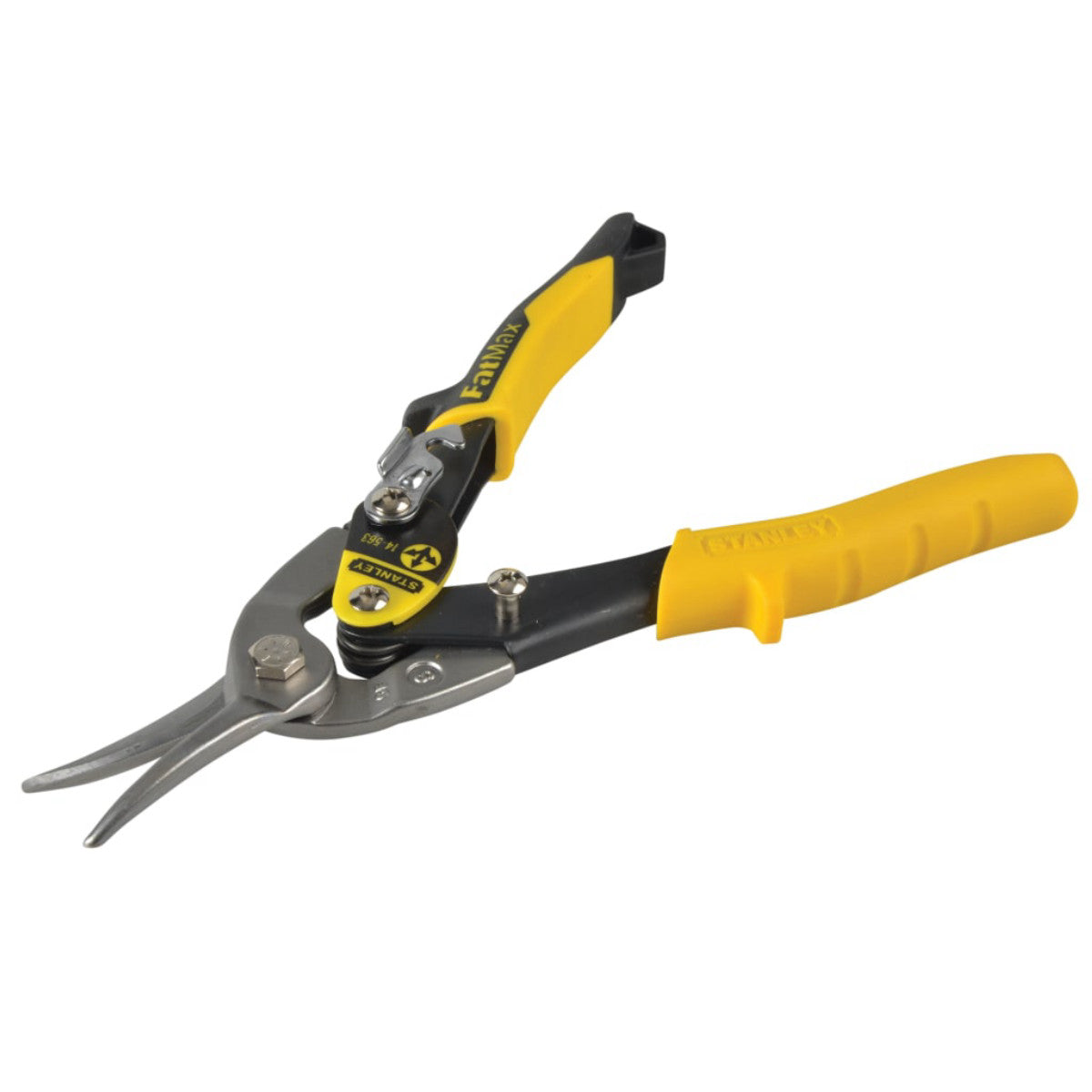 STANLEY Hand Tools Yellow Aviation Snips & Holster Straight Cut 250mm (10in) STA914563