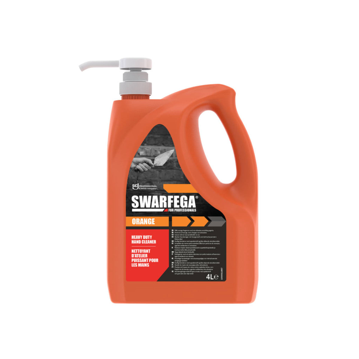 Swarfega Orange Hand Cleaner Pump Top Bottle 4 litre SWASOR4LMP
