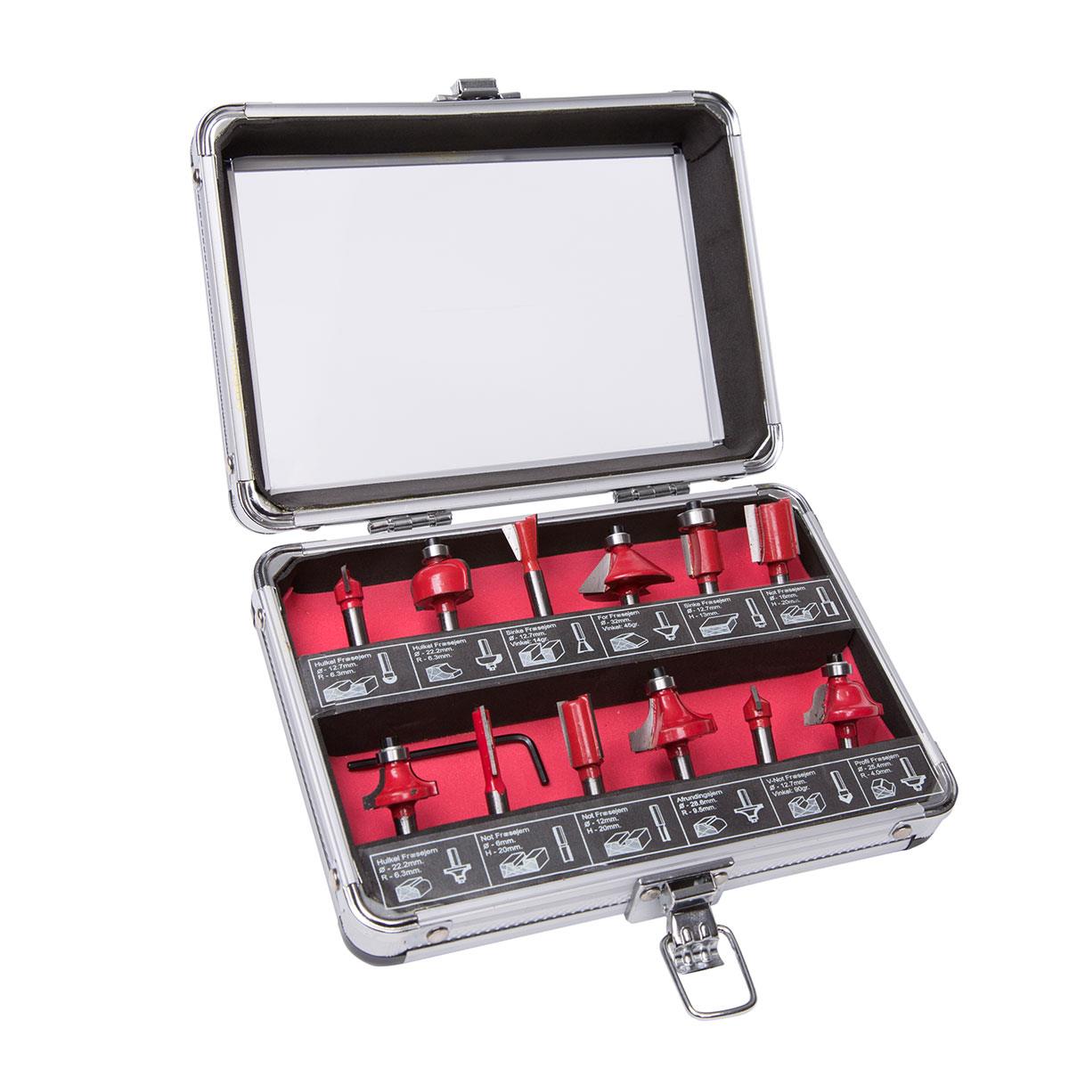 Wolf 12pc 1/4" Shank Router Bit Set
