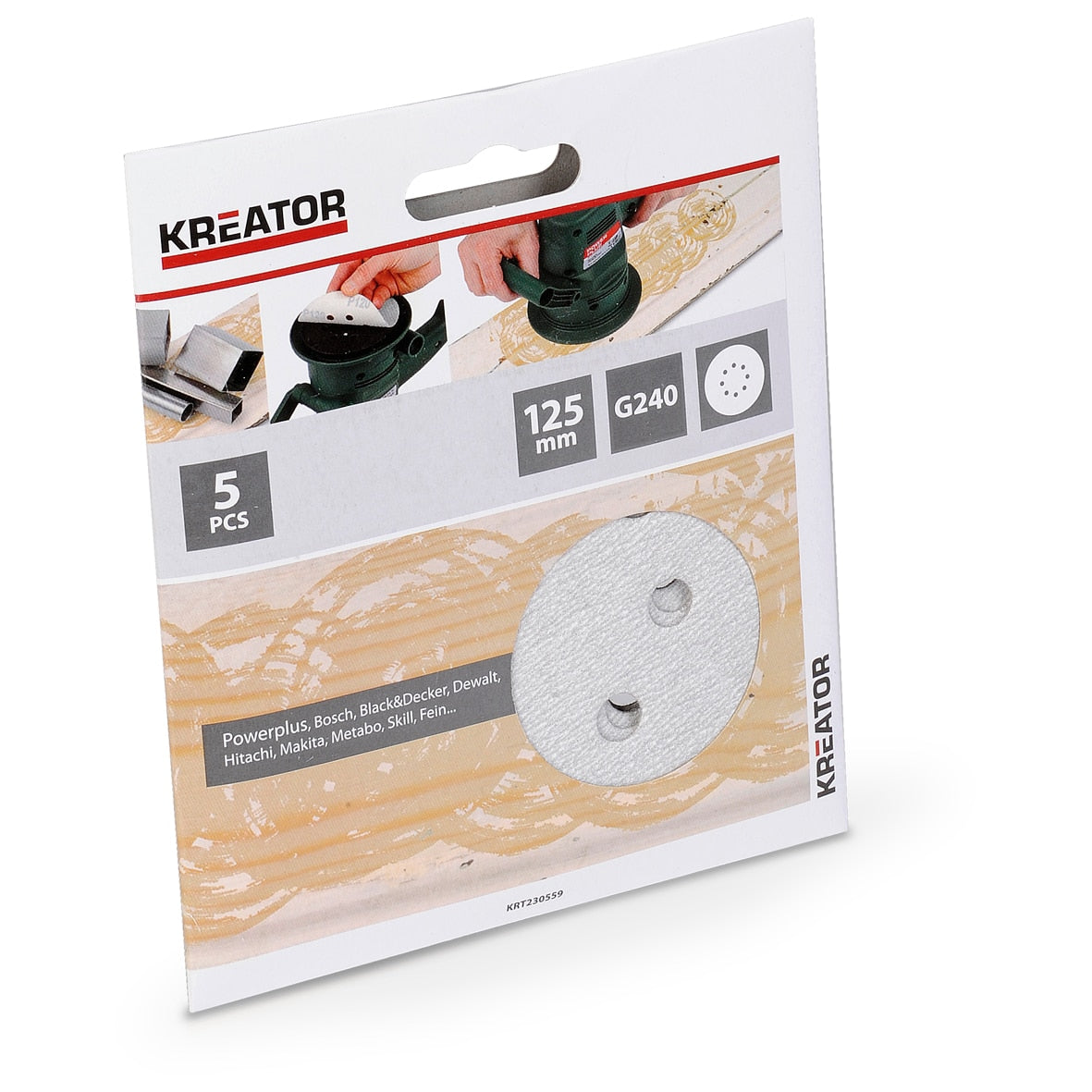 Kreator 5PK Orbital Sanding Sheets - Paint 240Grit KRT230559