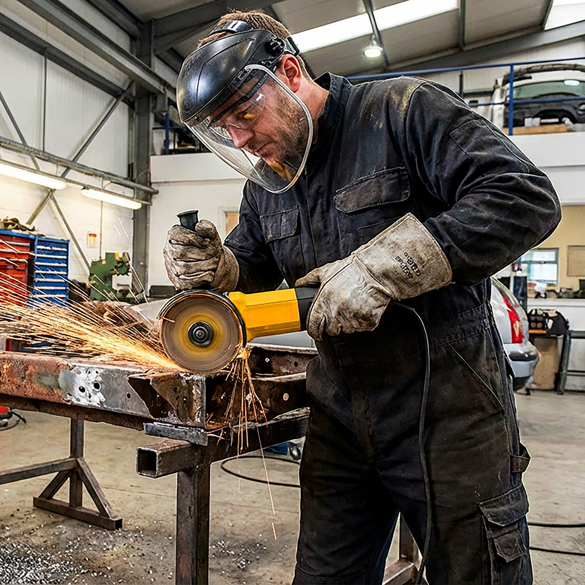 Wolf 850W Angle Grinder 115mm with Diamond Disc