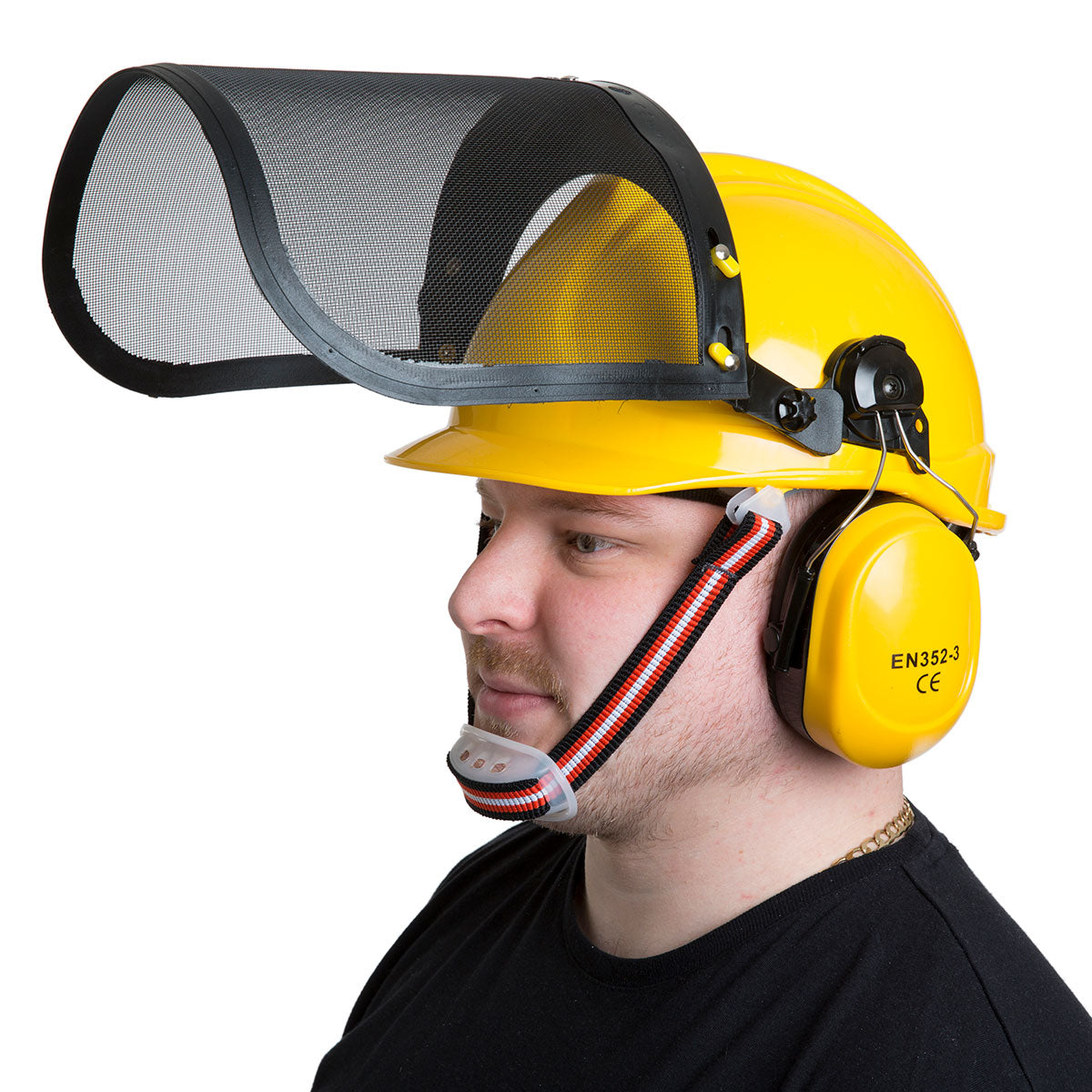 Wolf Safety Hard Helmet with Ear Guard and Visor - Image 3