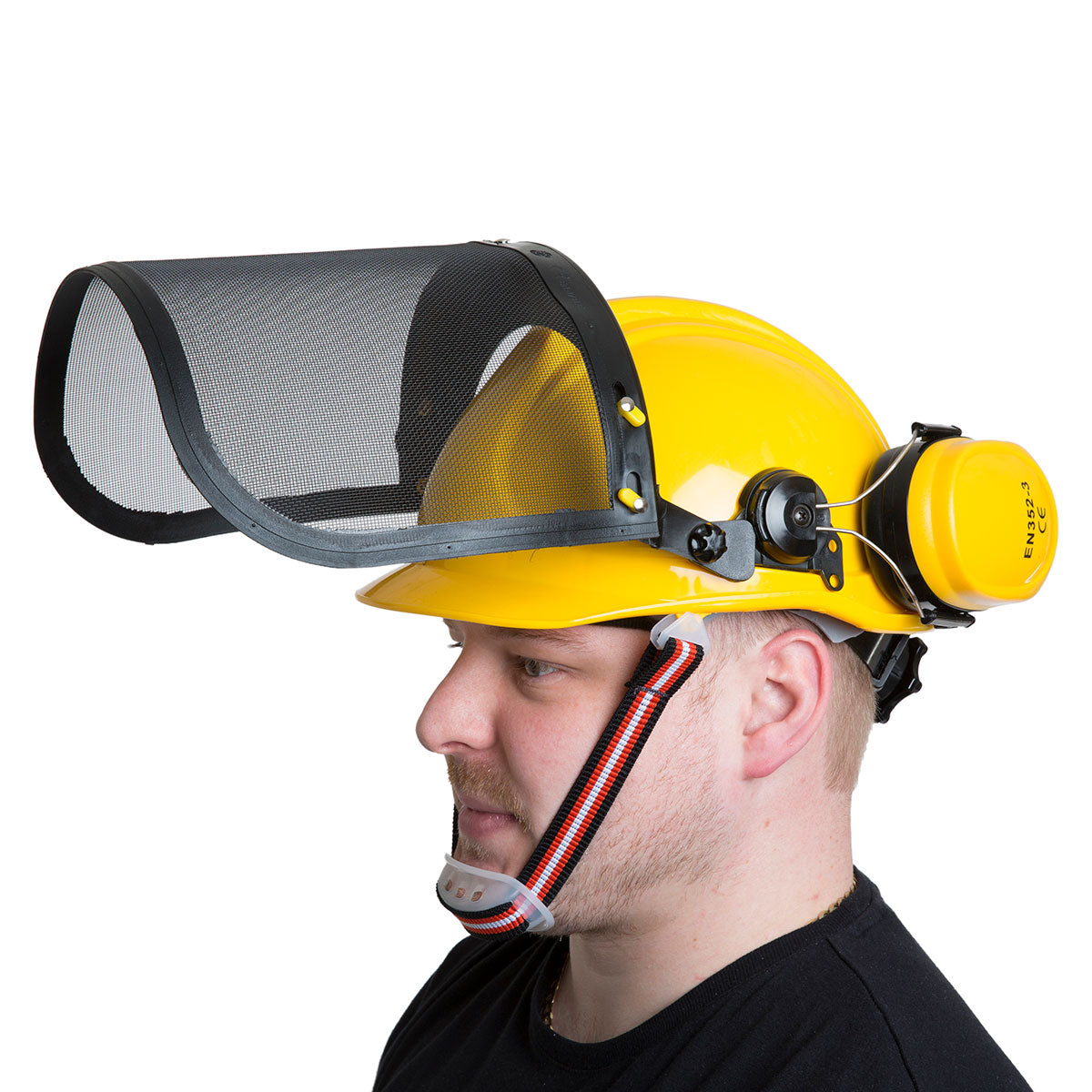 Wolf Safety Hard Helmet with Ear Guard and Visor - Image 4