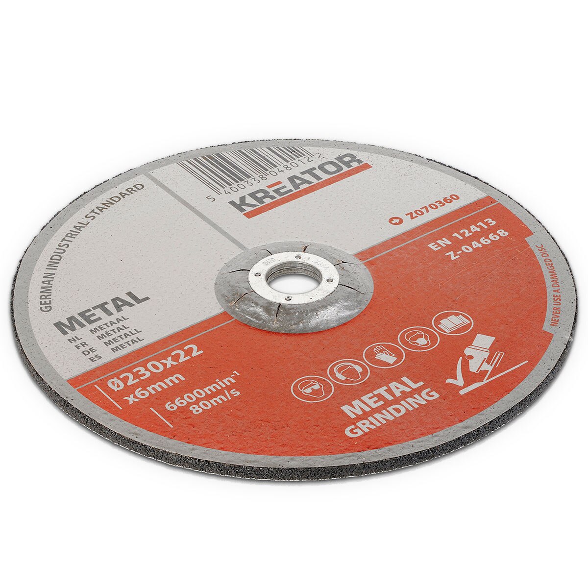 Kreator 3PK Metal Grinding Discs 230mm 22mm Bore KRT070360 - Image 3