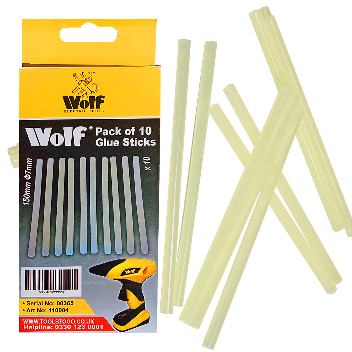 Wolf Glue Sticks for Cordless Glue Gun - Pack of 10