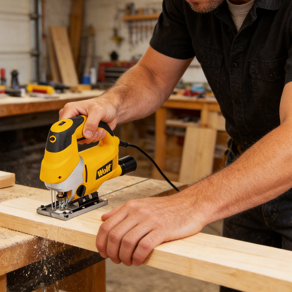 Wolf 750w Pendulum Jigsaw with Laser