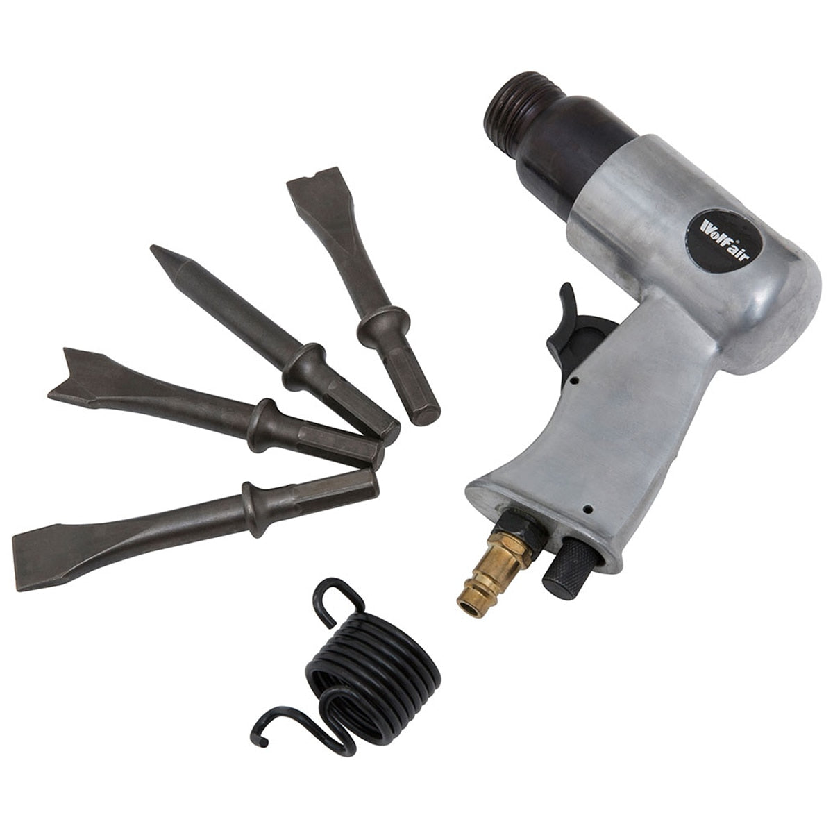 Wolf 150mm Air Chisel Kit with 4 Chisel Attachments - Image 1