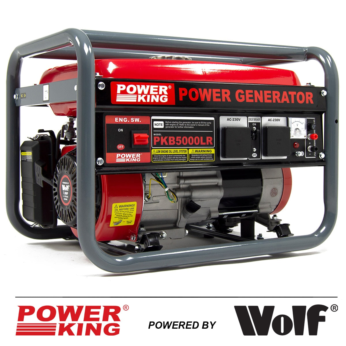 PowerKing Petrol Generator PKB5000LR 3200w 4.0kVA 7HP 4 Stroke - Image 1