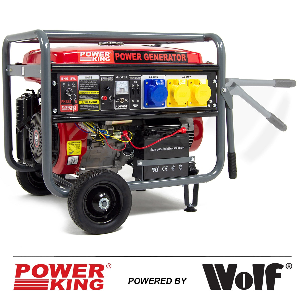 PowerKing Dual Voltage Electric Start Petrol Generator PKB8500E 6500w 8.125kVA 15HP - Image 1