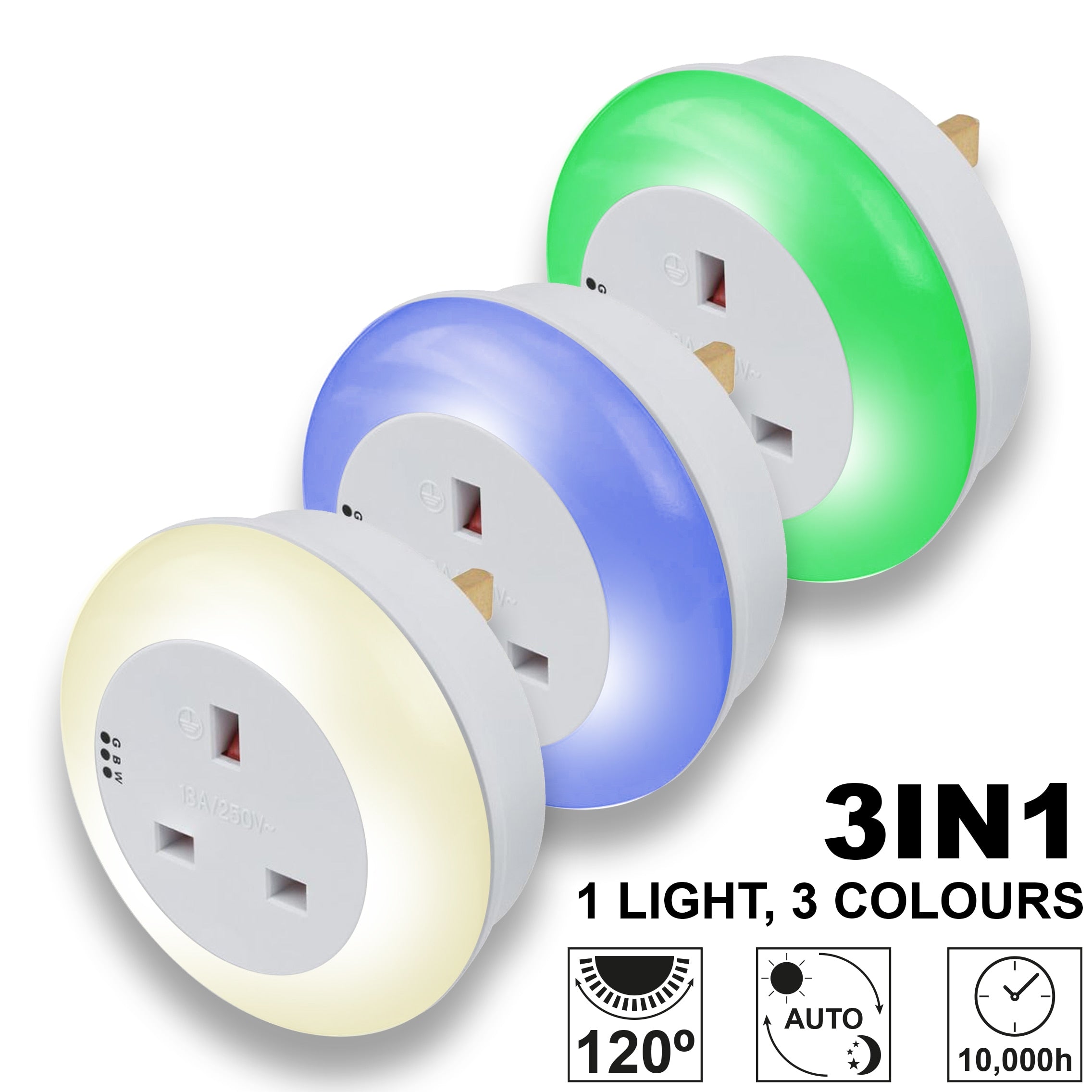 Brennenstuhl 3 Colour LED Night Light - Image 1