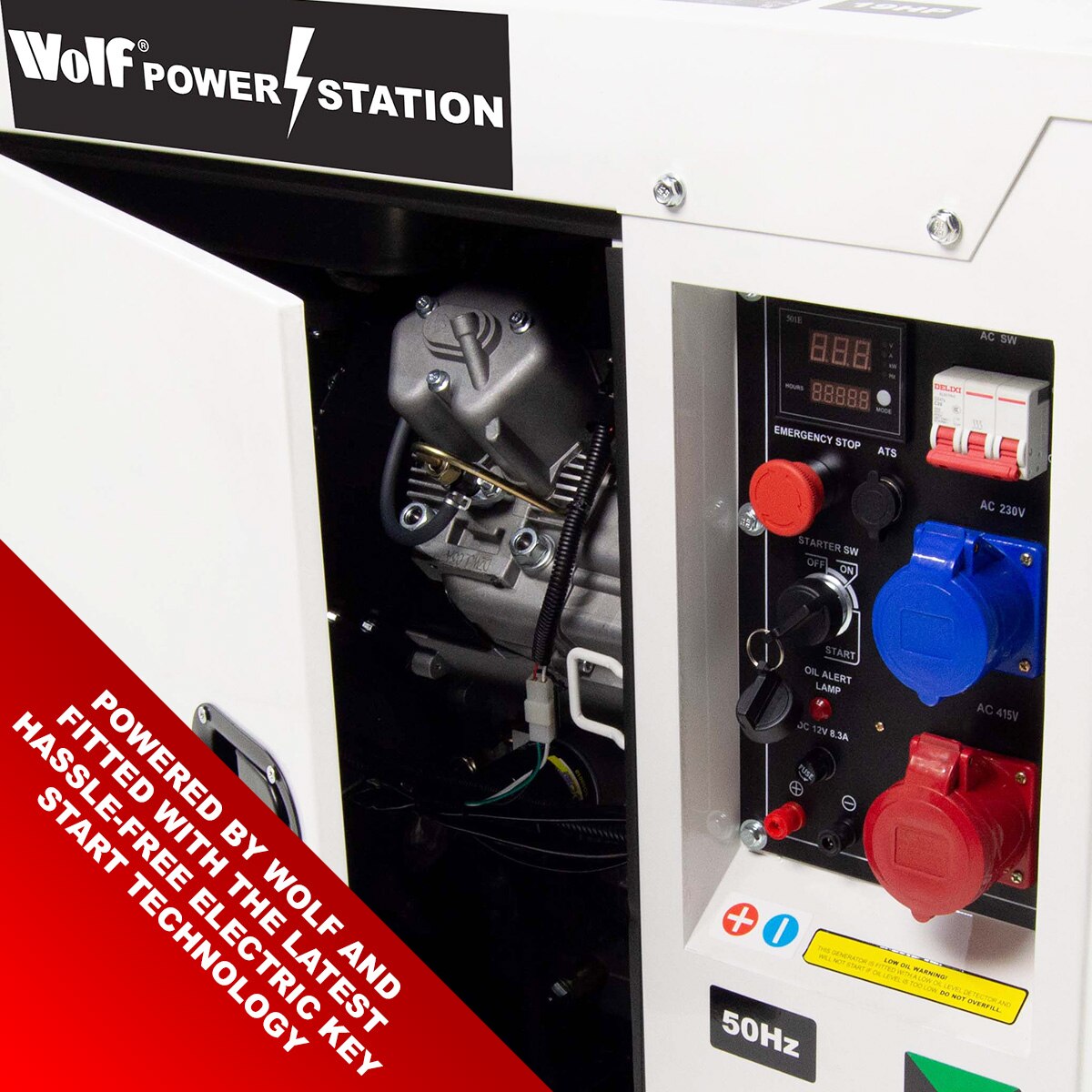 Wolf 13.75KVA POWER STATION 19HP 3 Phase Diesel Powered Generator - Image 9