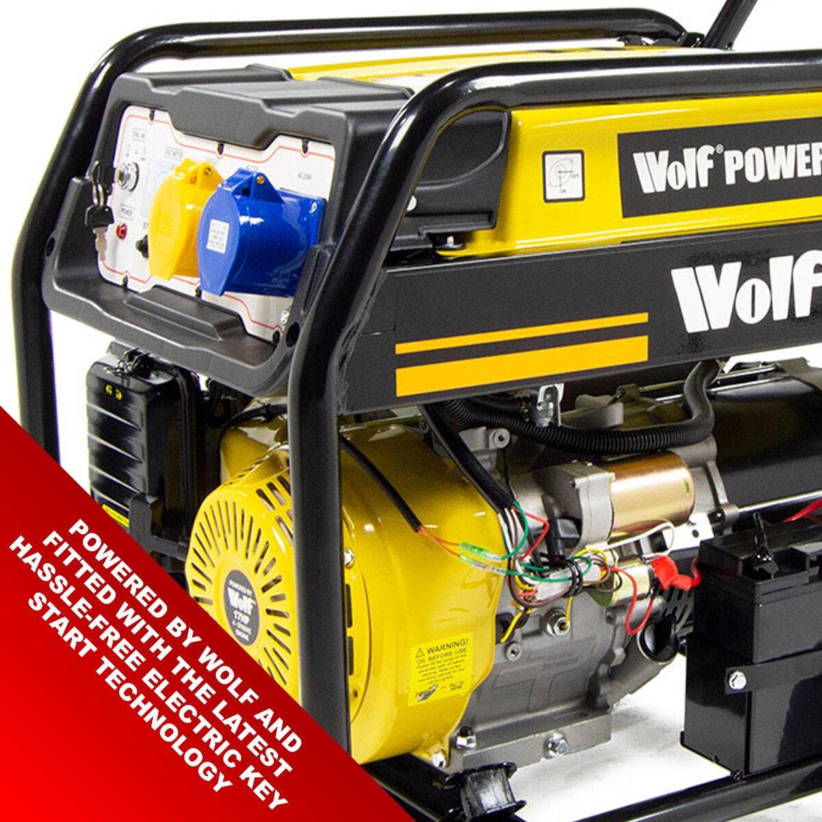 Wolf Petrol Generator WPB9510ES 7500w 9.4KVA 17HP Electric Start - Image 7