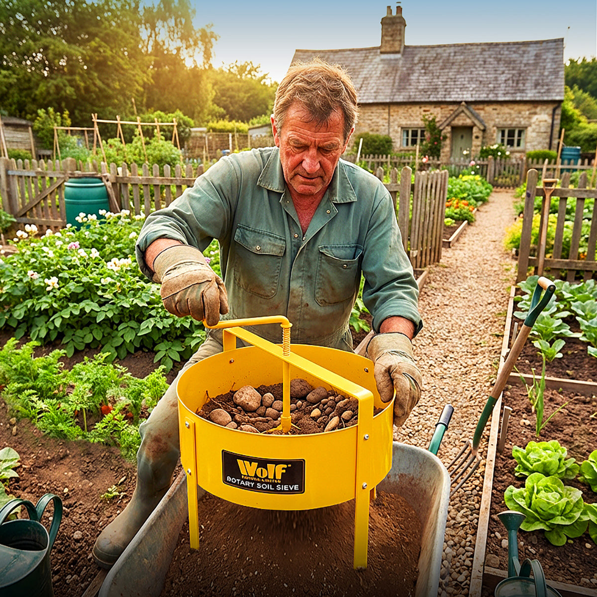 Wolf Garden Rotary Garden Soil Sieve