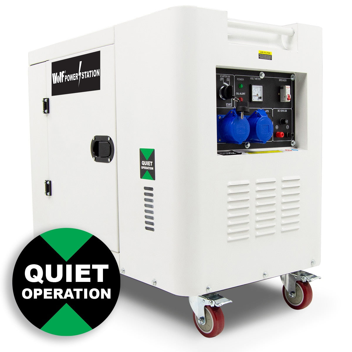 Ex Display Wolf POWER STATION WPS9500DBE 8000w 13HP Diesel Generator - Image 1