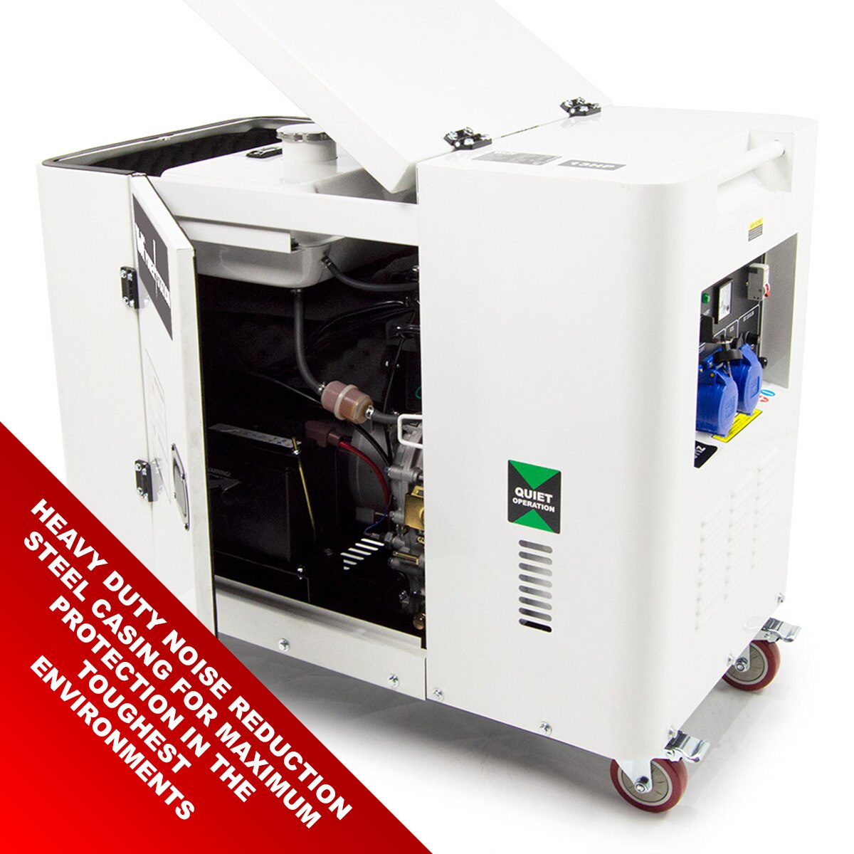 Ex Display Wolf POWER STATION WPS9500DBE 8000w 13HP Diesel Generator - Image 7
