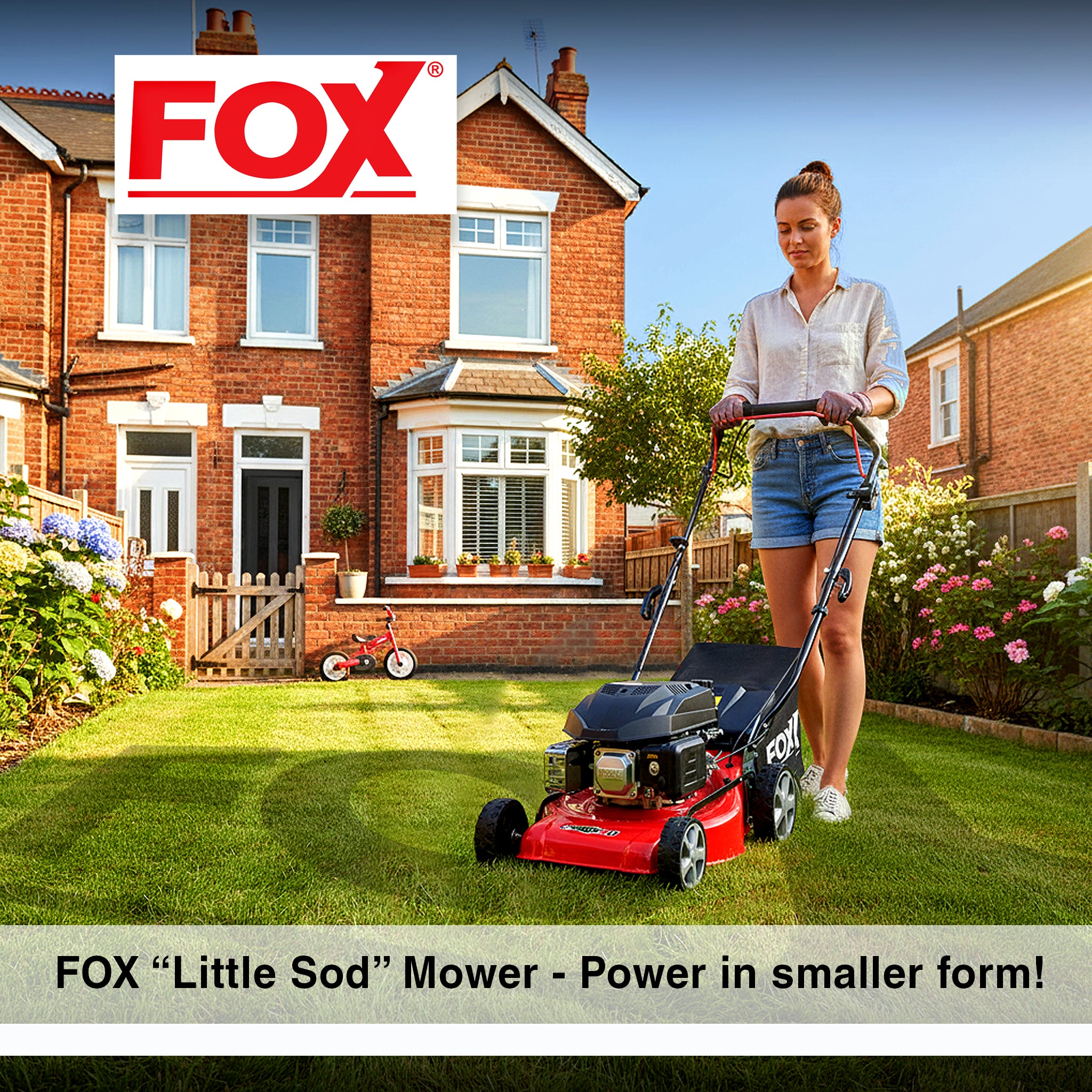 Fox LITTLE SOD 16" Recoil Self Propelled Petrol Lawn Mower 139cc Engine