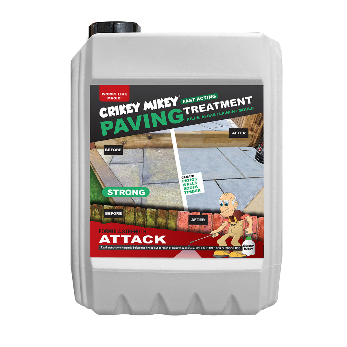 Crikey Mikey Paving Treatment Attack 20L Kit