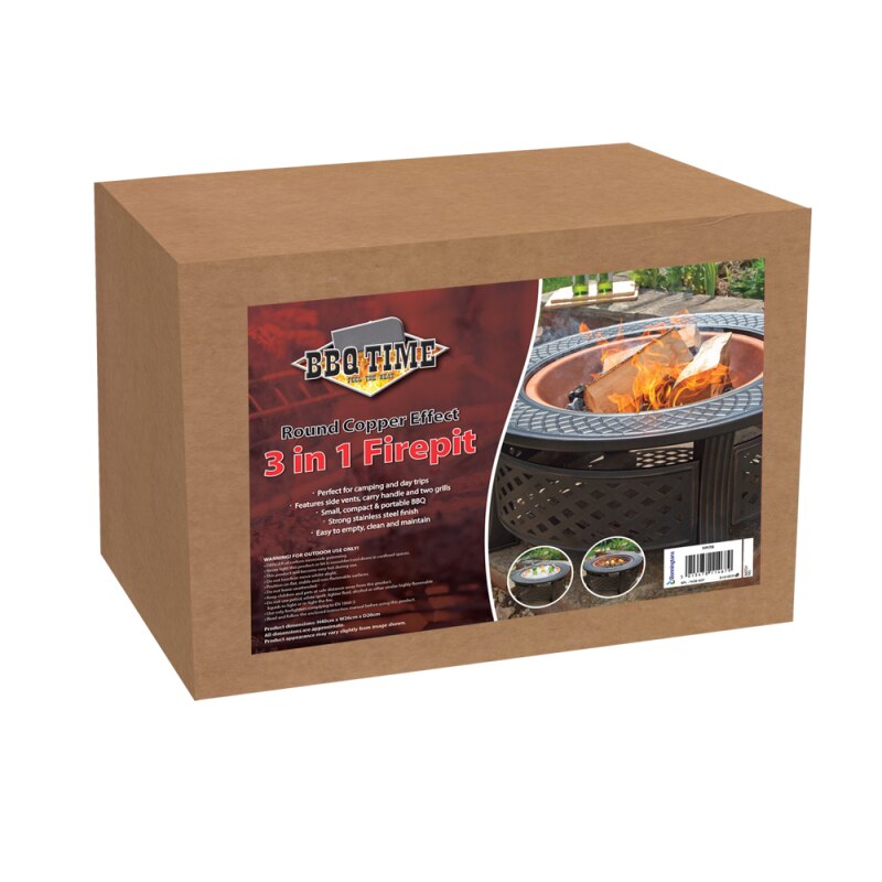 3-in-1 Steel Firepit, BBQ & Drinks Cooler - Image 4