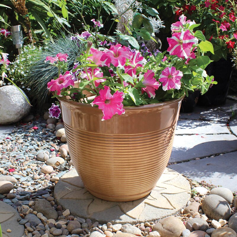 Glazed Ceramic Effect Planter - Image 2