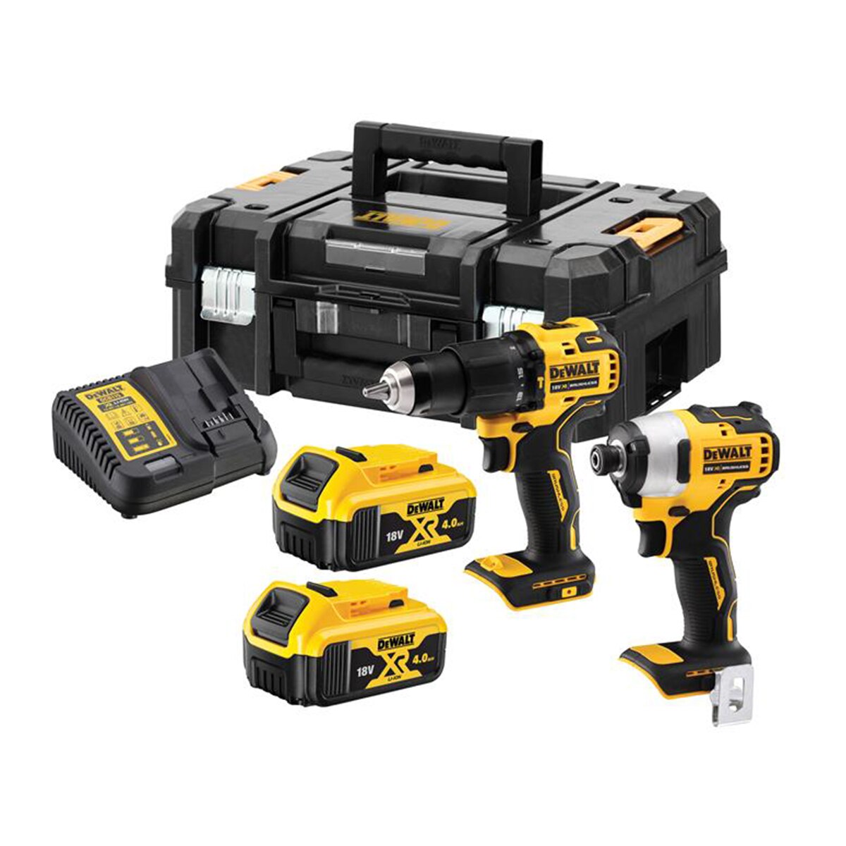 DeWALT DCK2062M2T XR Brushless Compact Twin Pack 18V 2 x 4.0Ah Li-ion - DEWDCK2062M2 - Image 1