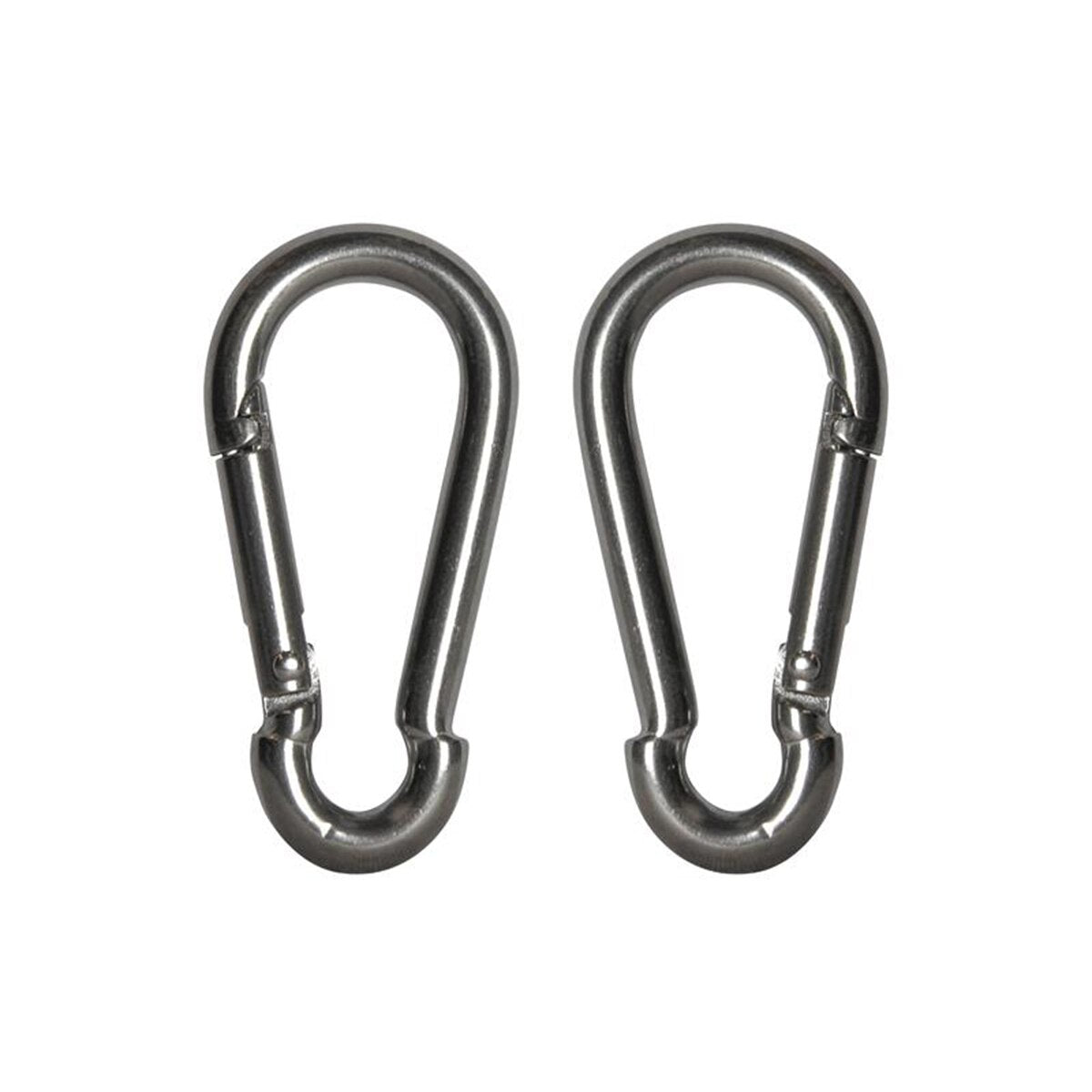 Faithfull Fire Brigade Snap Hook Stainless Steel 6mm (Pack 2) - FAICHFBS60S - Image 1