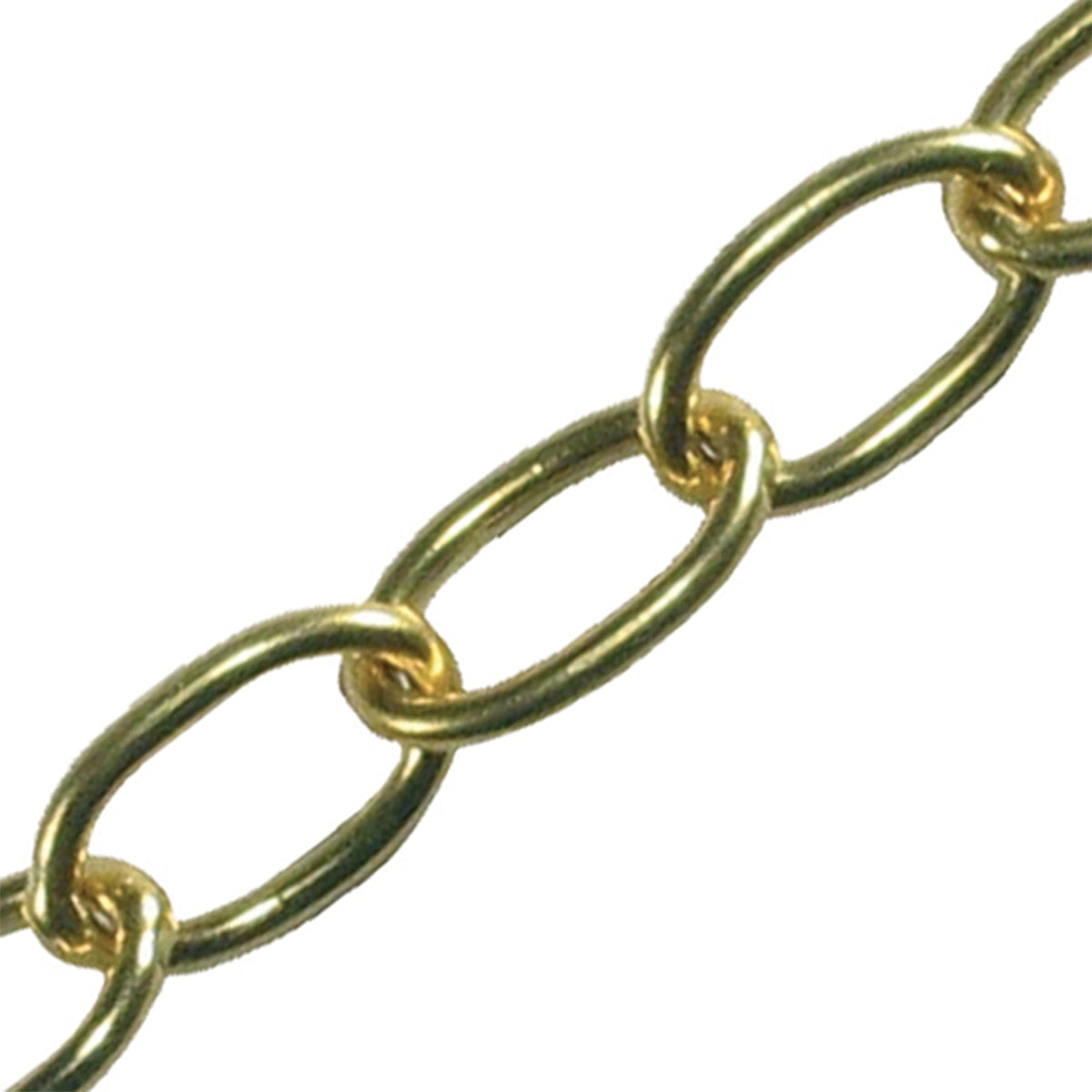 Faithfull Oval Chain 1.8mm x 1m Polished Brass - FAICHOP18 - Image 1