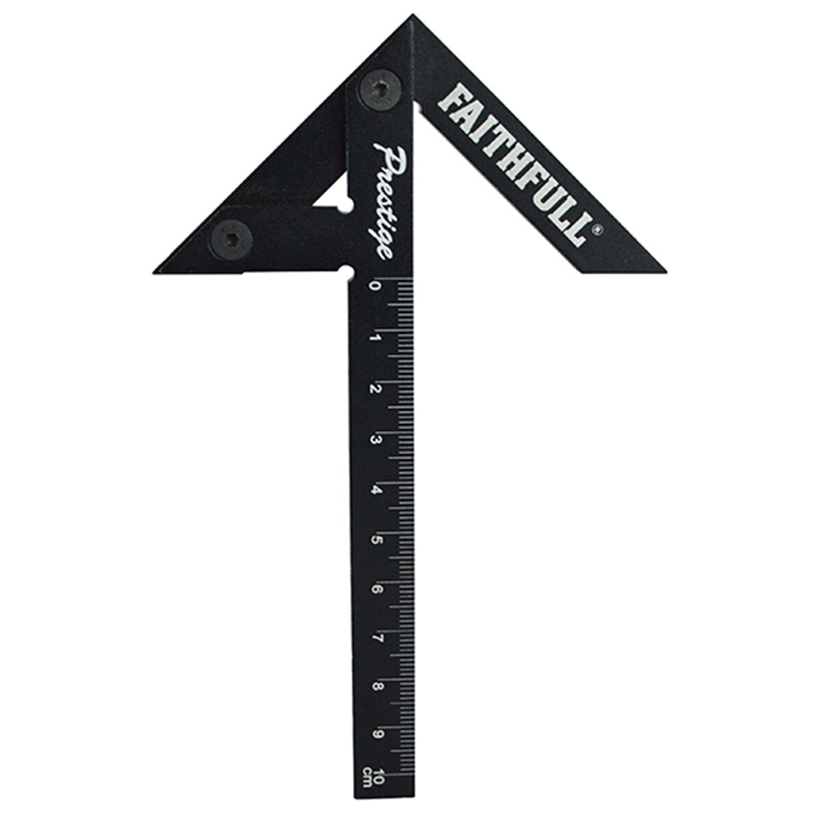 Faithfull Prestige Centre Finder Gauge Black Aluminium 100mm - FAICSQ10CNC - Image 2