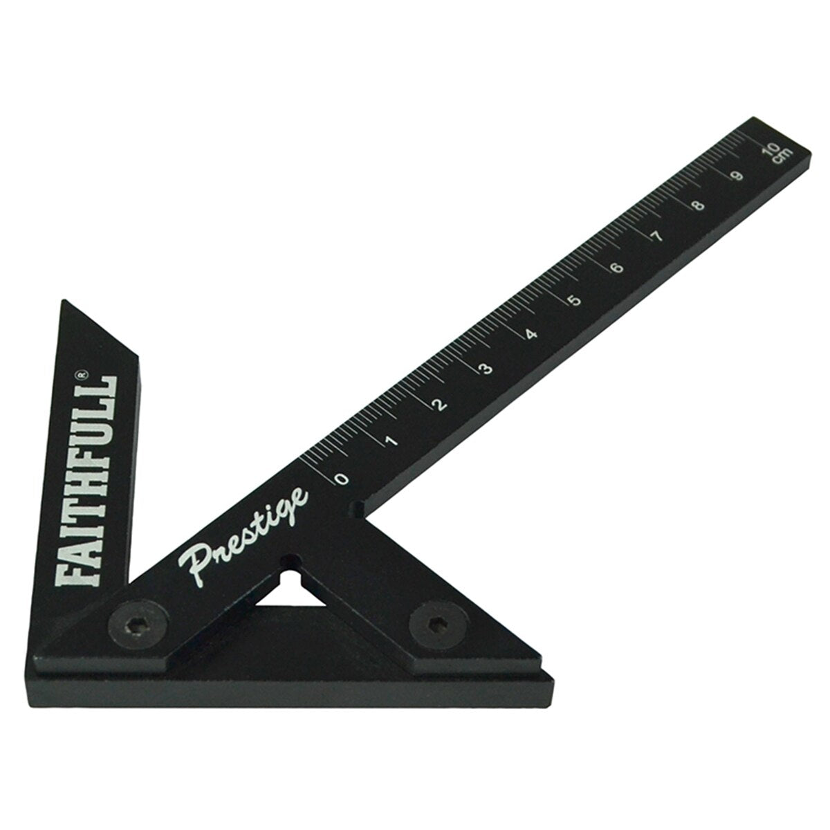 Faithfull Prestige Centre Finder Gauge Black Aluminium 100mm - FAICSQ10CNC - Image 3