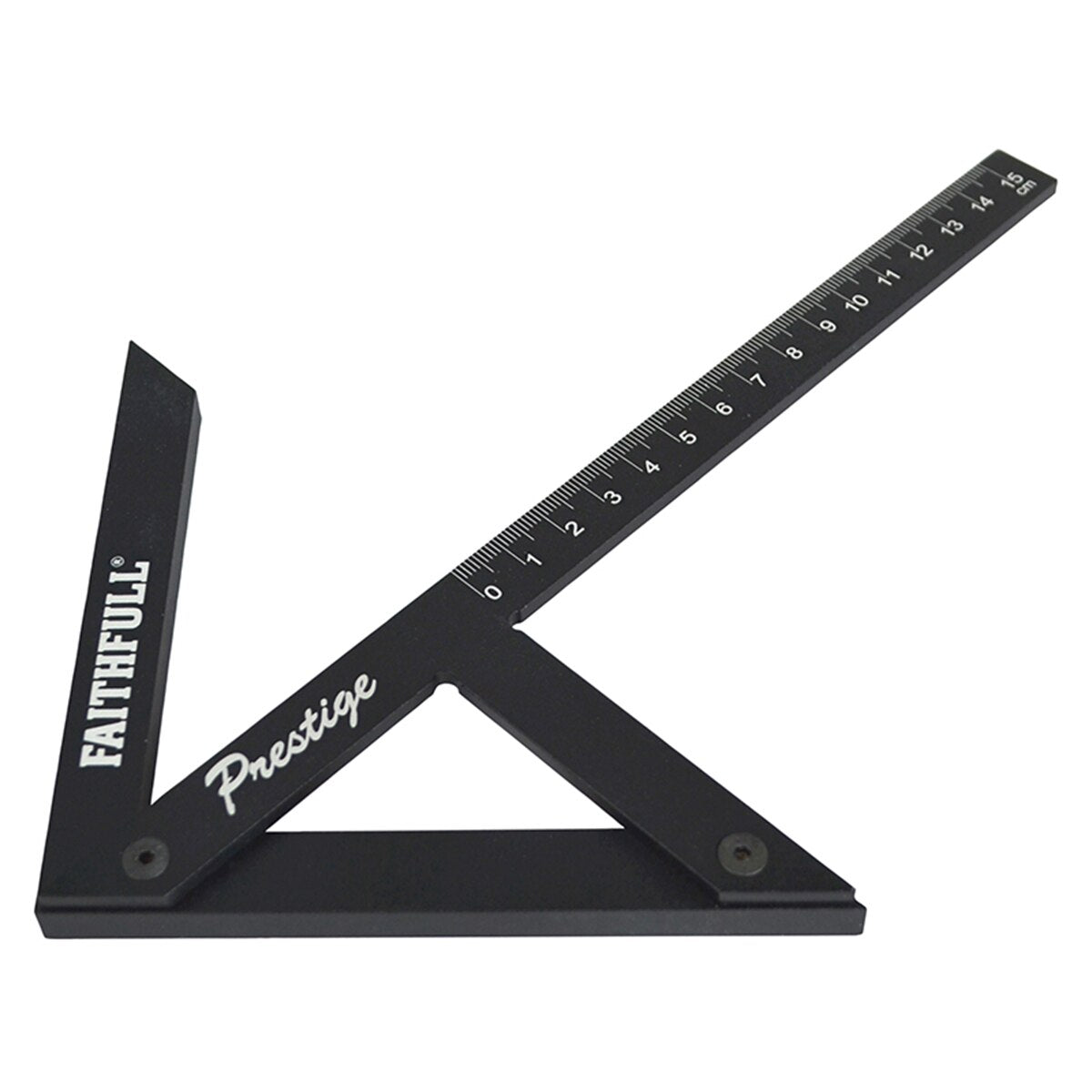 Faithfull Prestige Centre Finder Gauge Black Aluminium 150mm - FAICSQ15CNC - Image 2