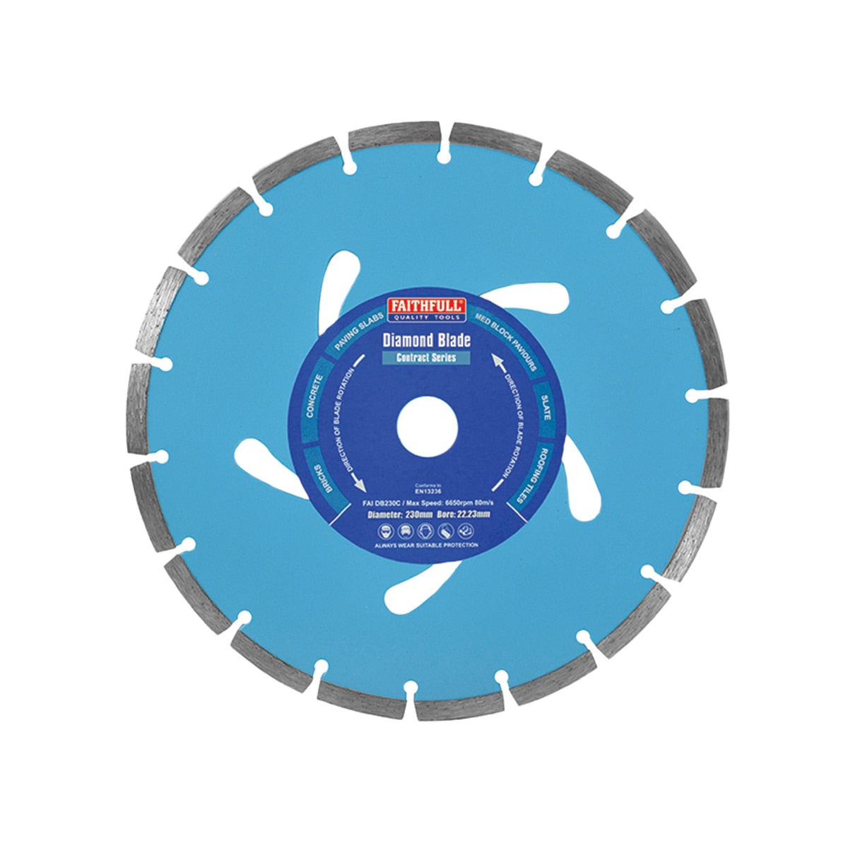 Faithfull Contract Diamond Blade 230 x 22.2mm - FAIDB230C - Image 1