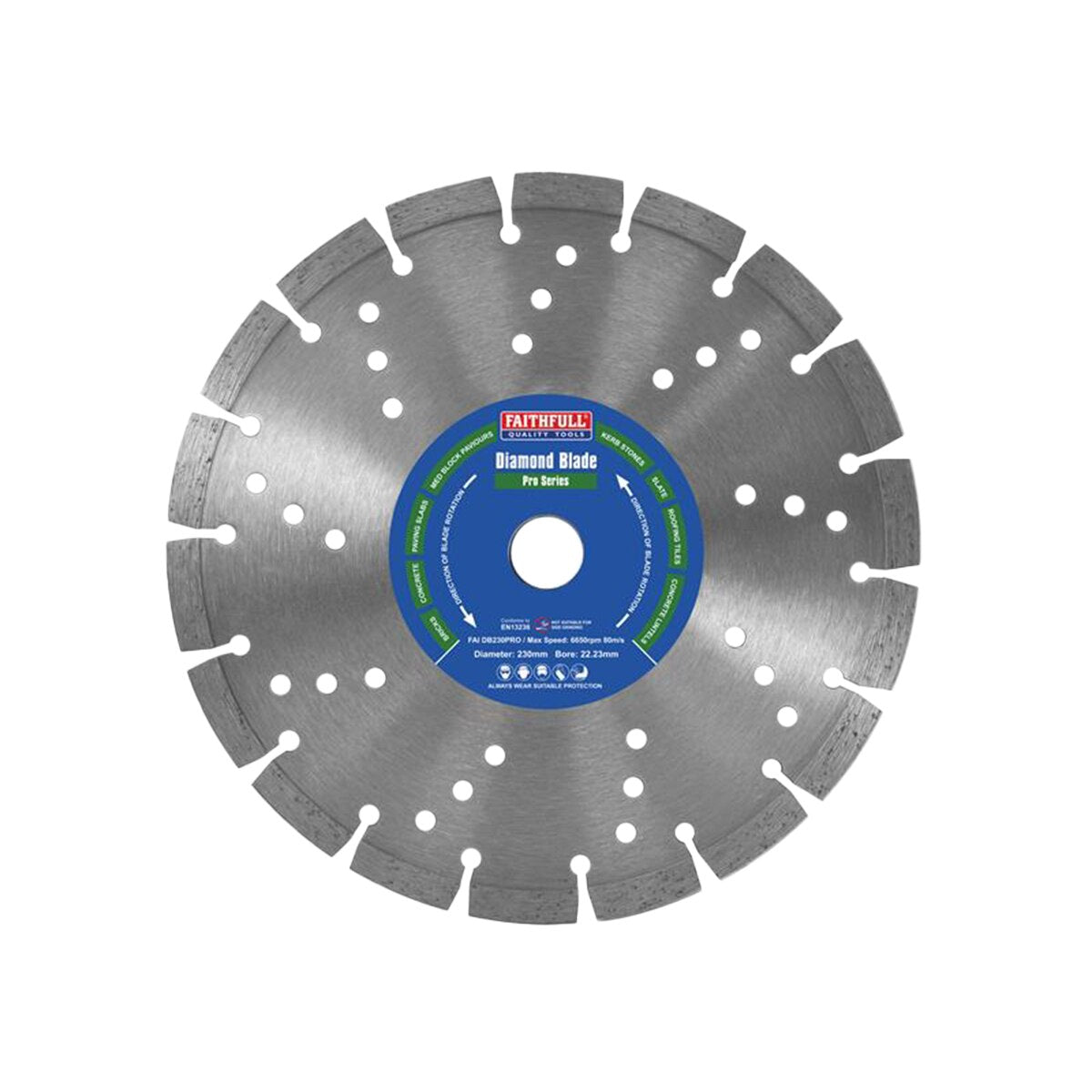 Faithfull Professional Diamond Blade 230 x 22mm - FAIDB230PRO - Image 1