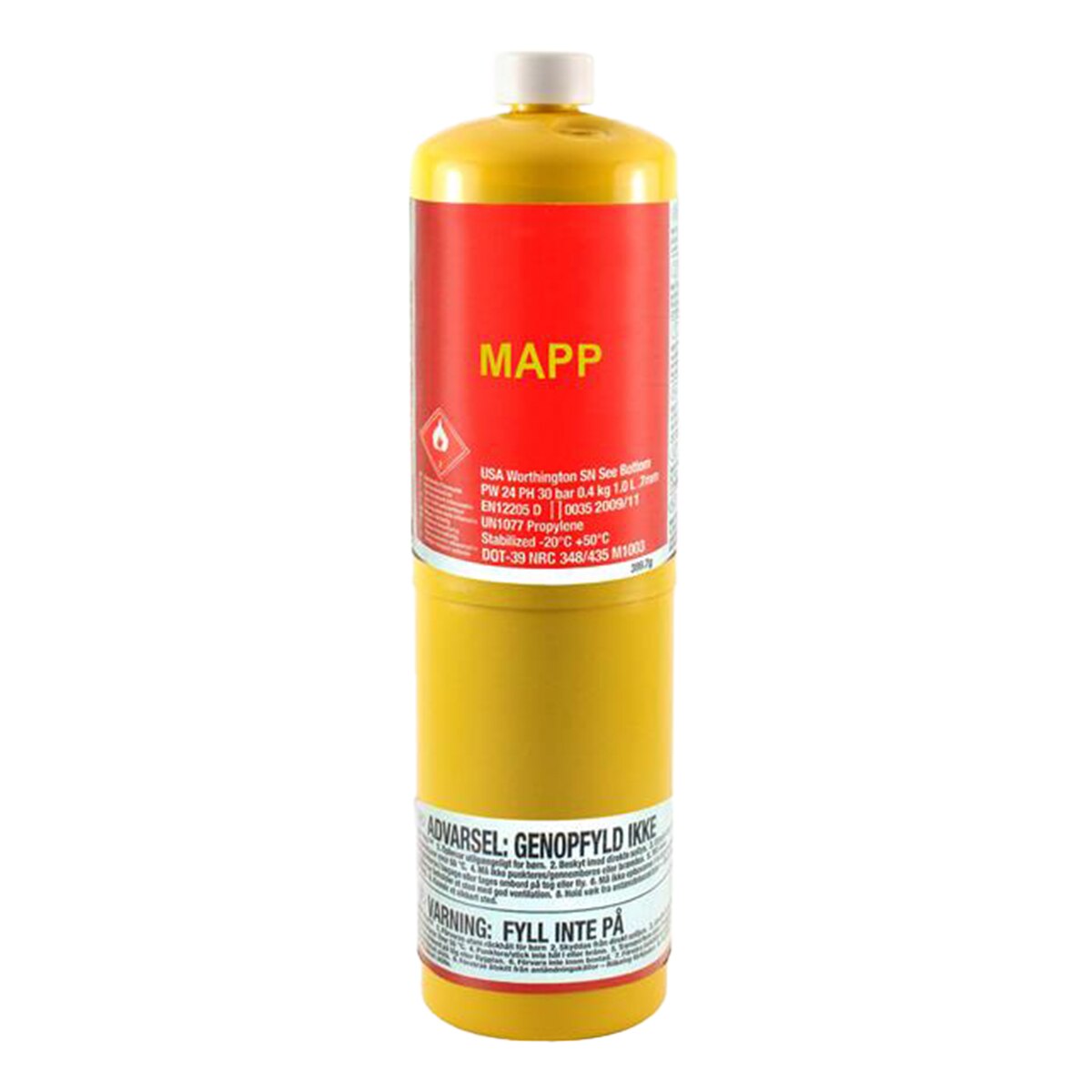 Faithfull Gas Cylinder MAPP CGA600 Fitting - FAIGZMAPPT - Image 1
