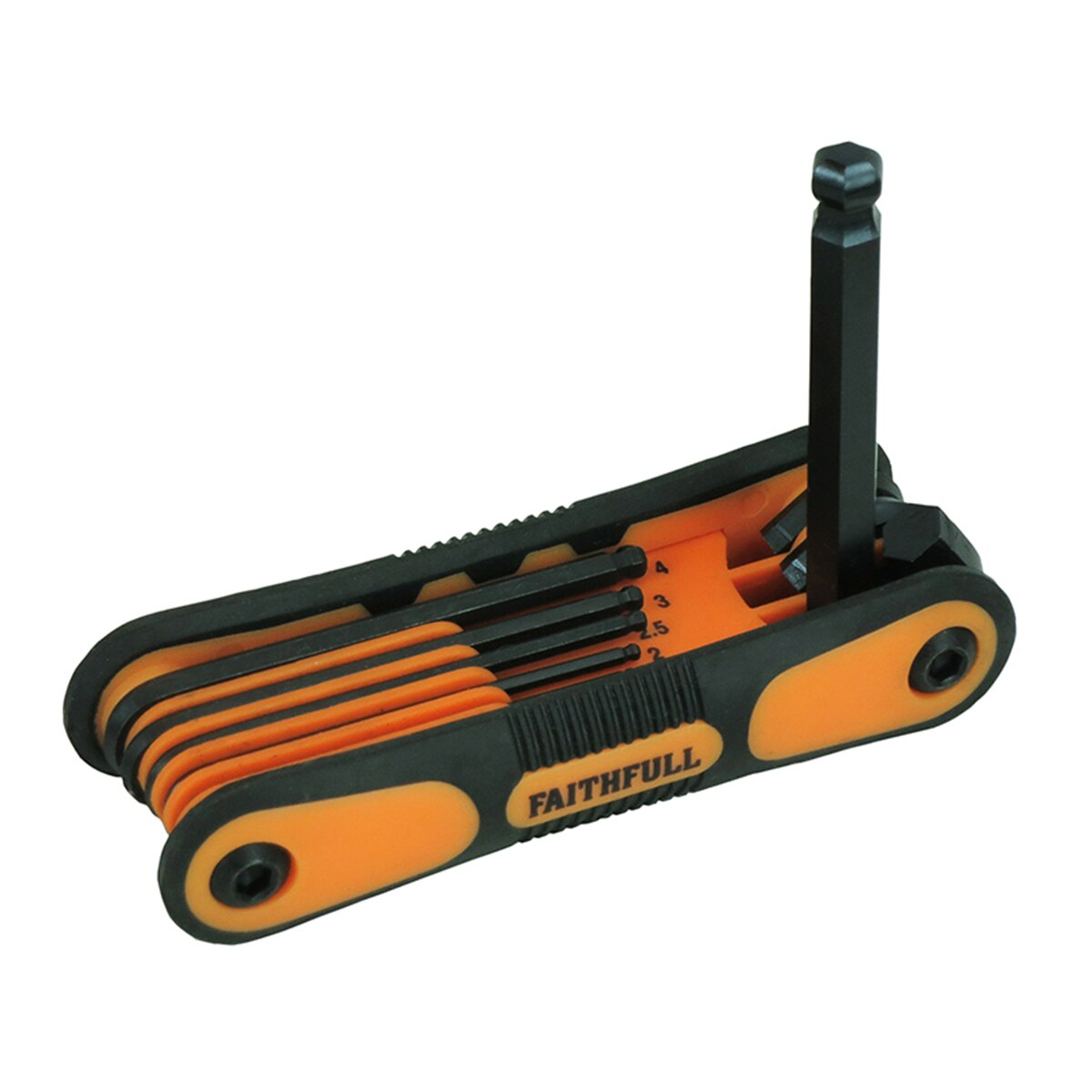 Faithfull Folding Ball End Hexagon Key Set, 8 Piece (1.5-8mm) - FAIHKSF8MB - Image 2