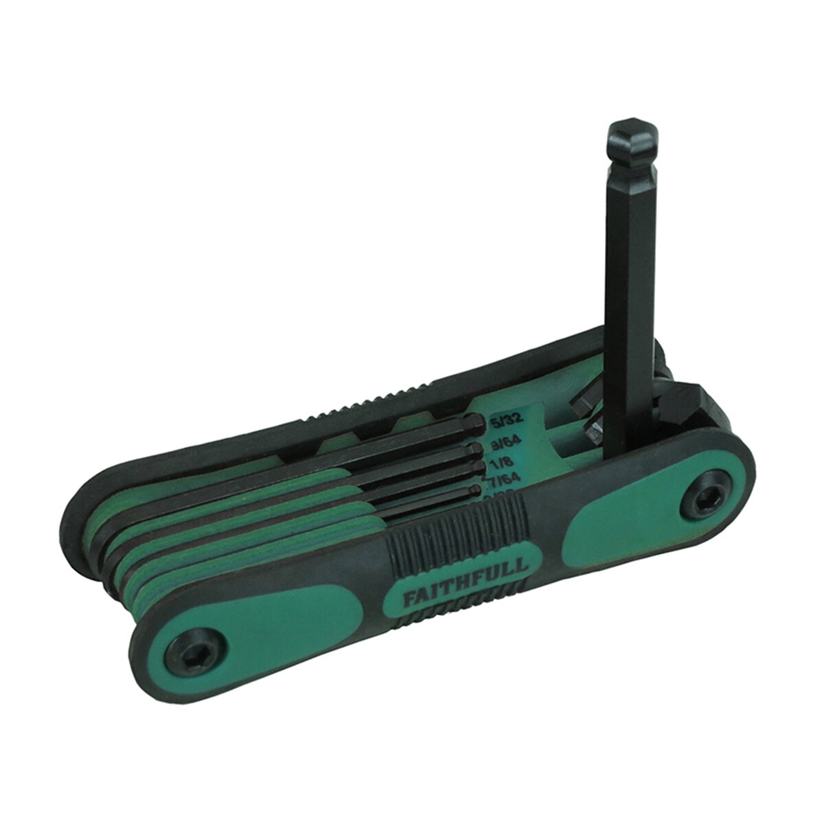 Faithfull Folding Ball End Hexagon Key Set, 9 Piece (5/64 - 1/4in) - FAIHKSF9AFB - Image 2