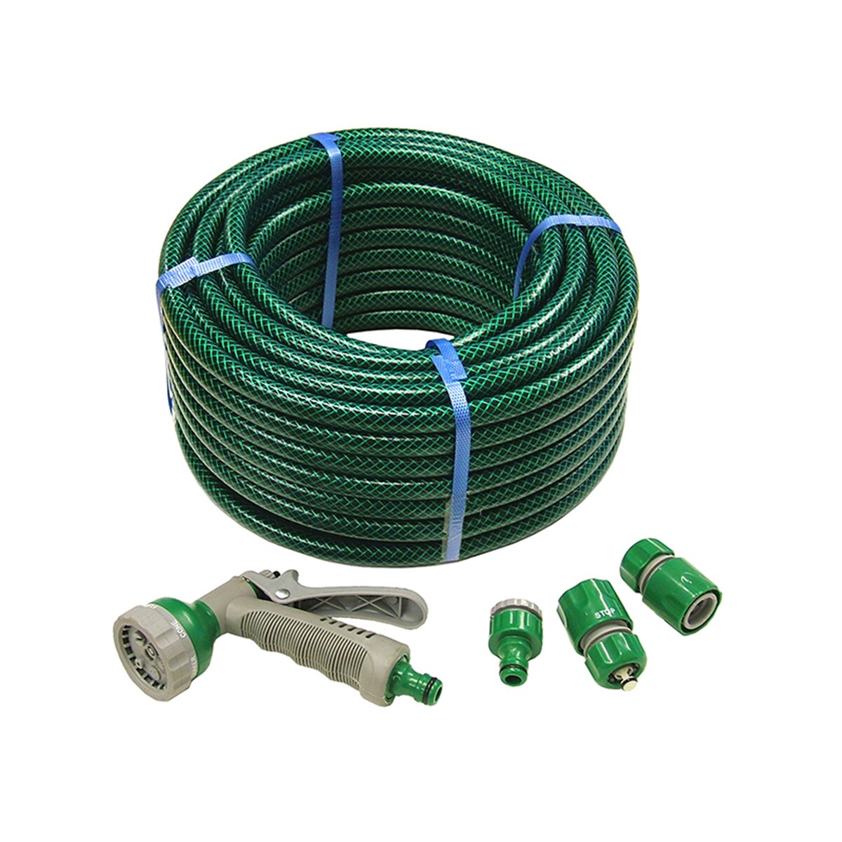 Faithfull PVC Reinforced Hose 30m Fittings & Spray Gun - FAIHOSE30AV - Image 1