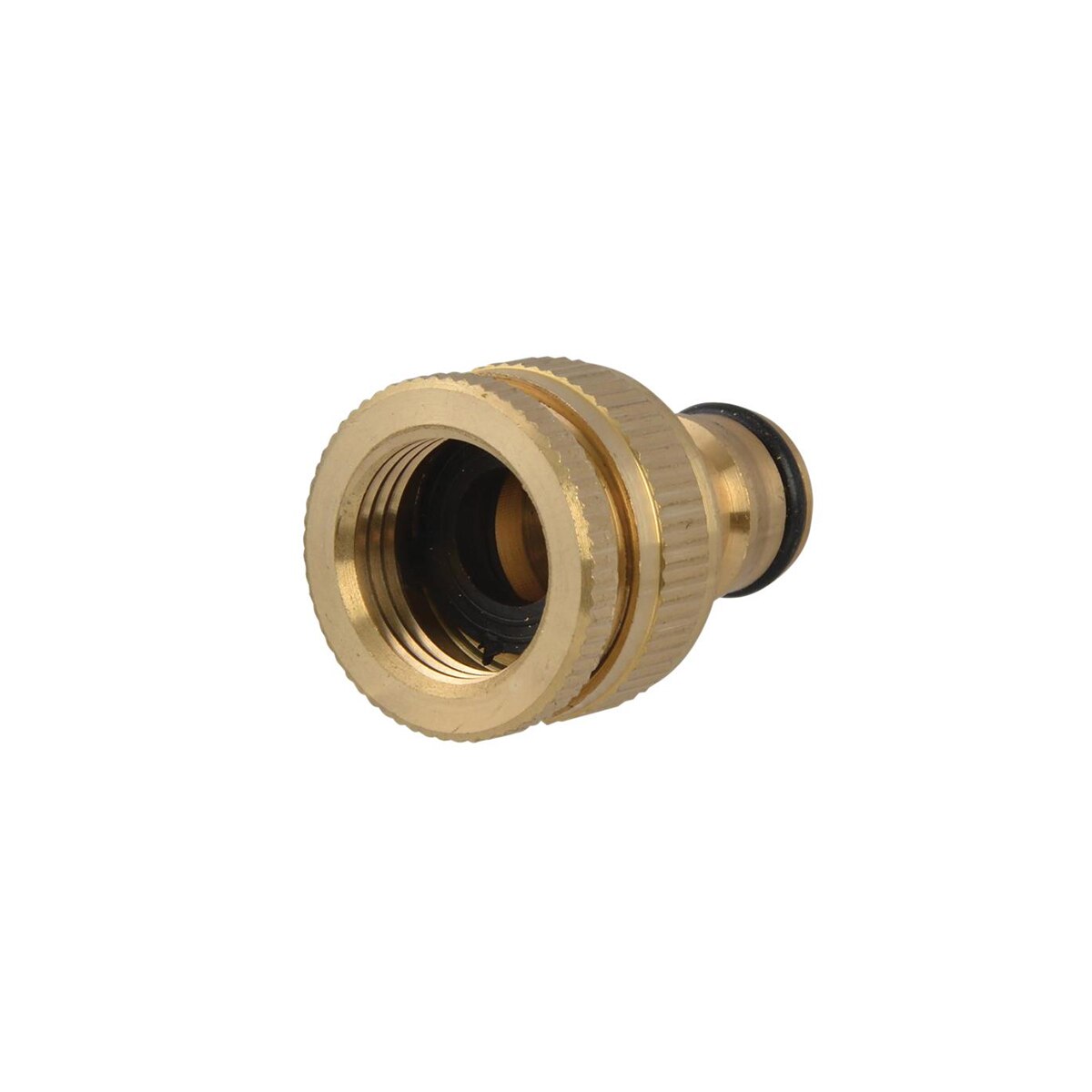 Faithfull Brass Dual Tap Connector 12.5-19mm (1/2 - 3/4in) - FAIHOSETC - Image 1