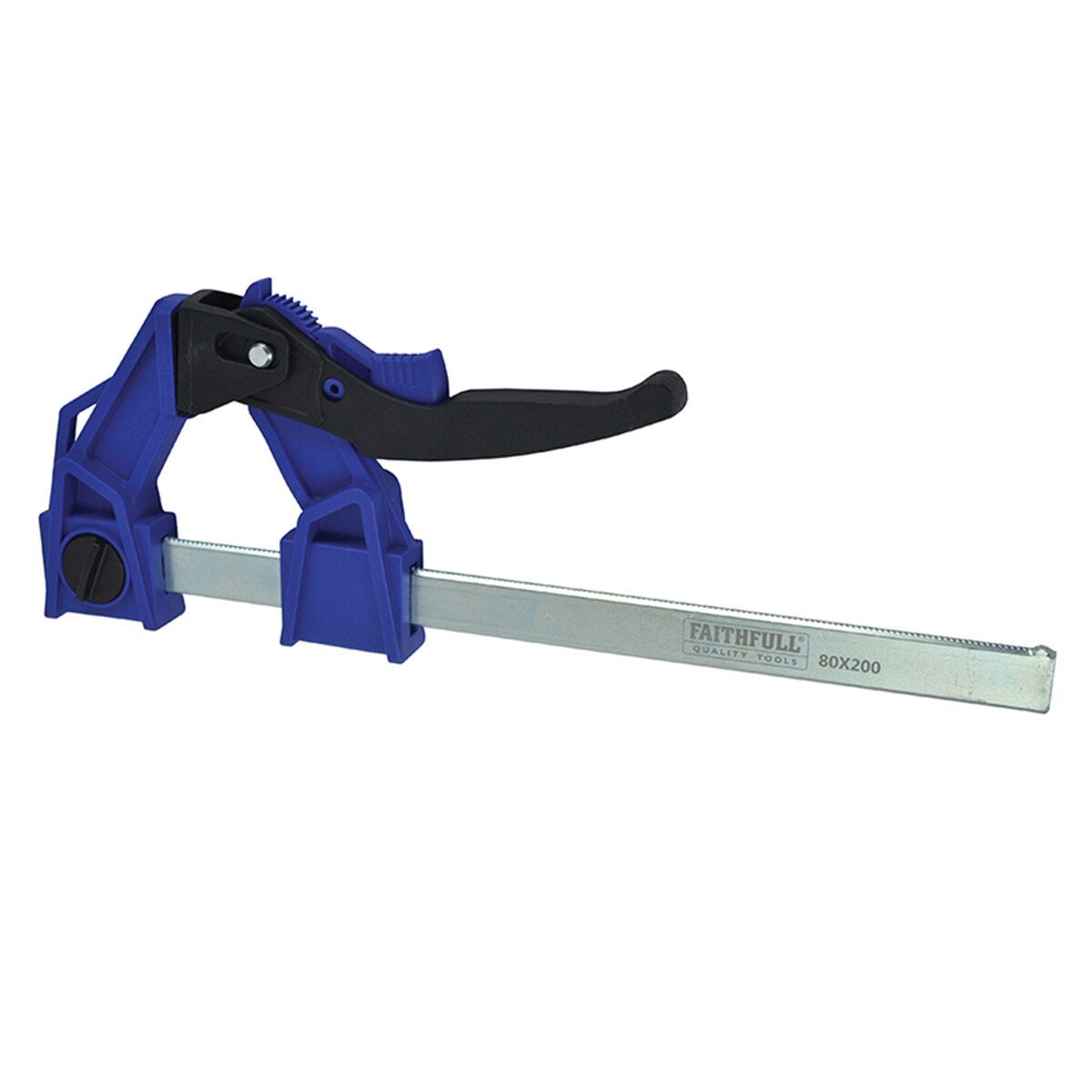 Faithfull Heavy-Duty Lever Clamp Capacity 200mm - FAILC200120 - Image 1