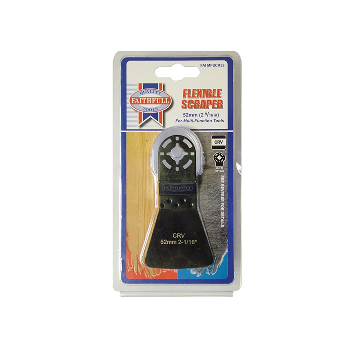 Faithfull Multi-Functional Tool Flexible CrV Scraper 52mm - FAIMFSCR52 - Image 3