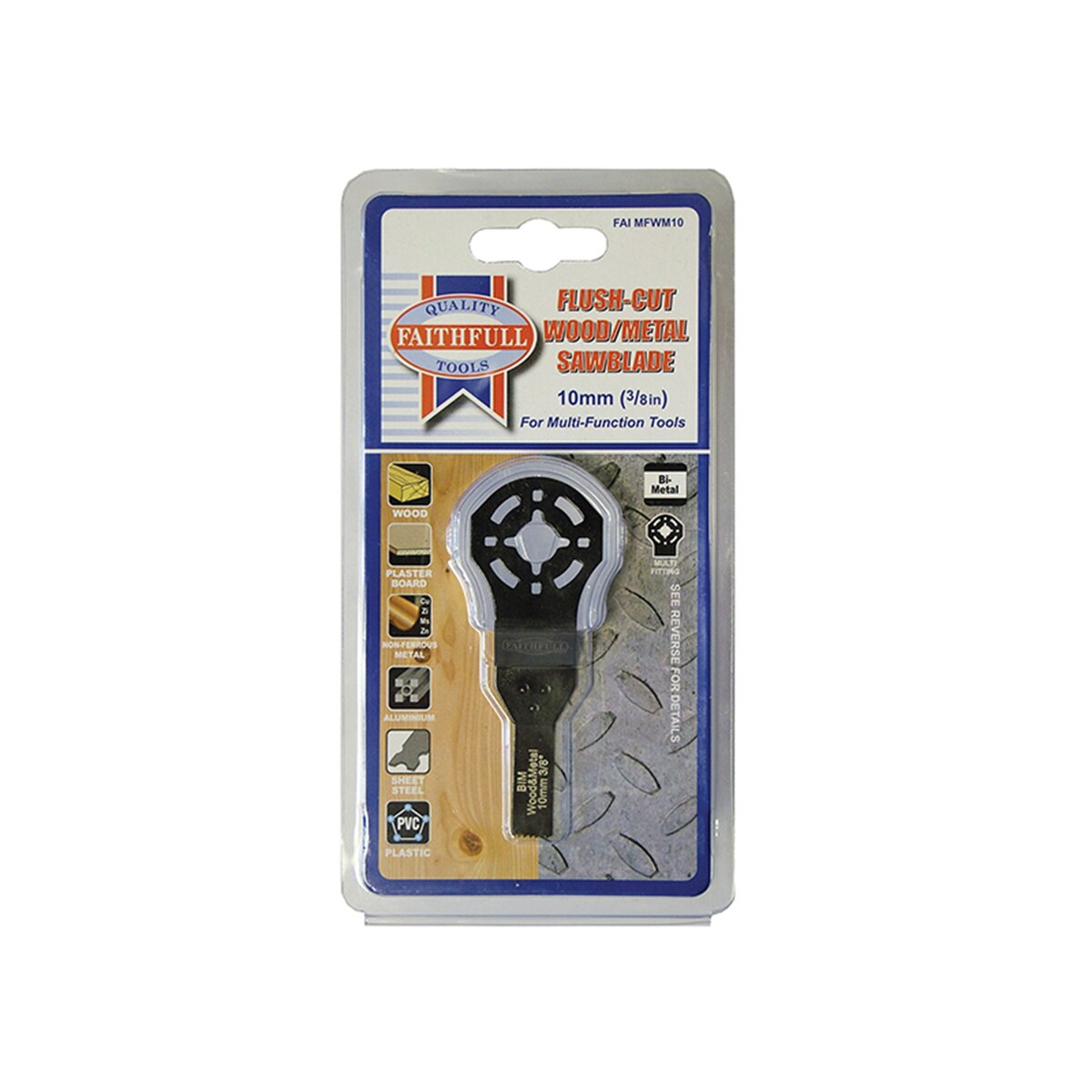Faithfull Multi-Functional Tool Flush Cut Wood/Bi-Metal Blade 10mm - FAIMFWM10 - Image 3