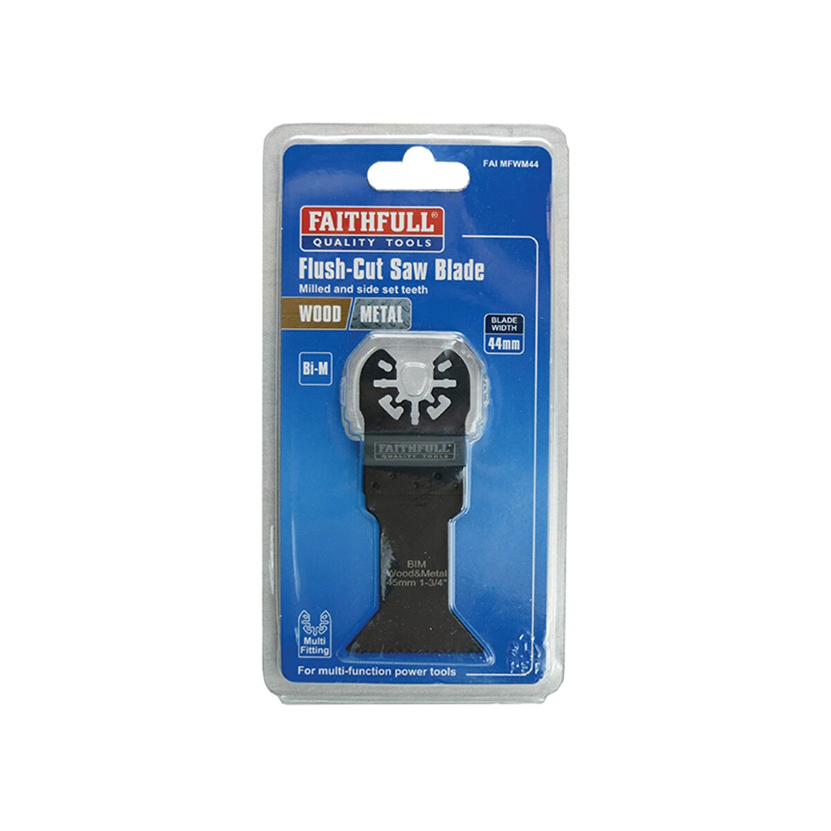 Faithfull Bi-Metal Flush Cut Wood/Metal Blade 44mm - FAIMFWM44 - Image 2