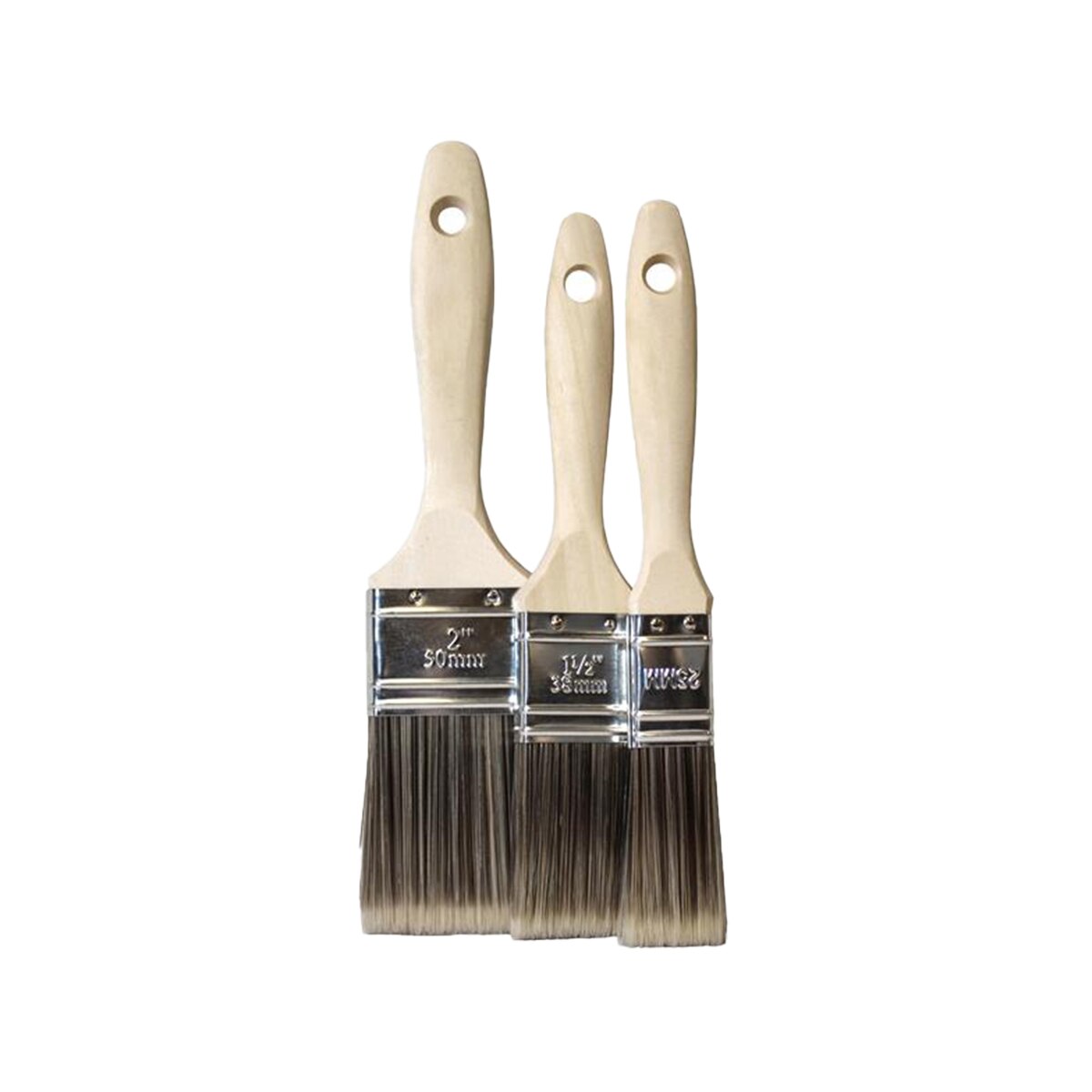Faithfull Tradesman Synthetic Paint Brush Set, 3 Piece - FAIPBTSET3 - Image 1