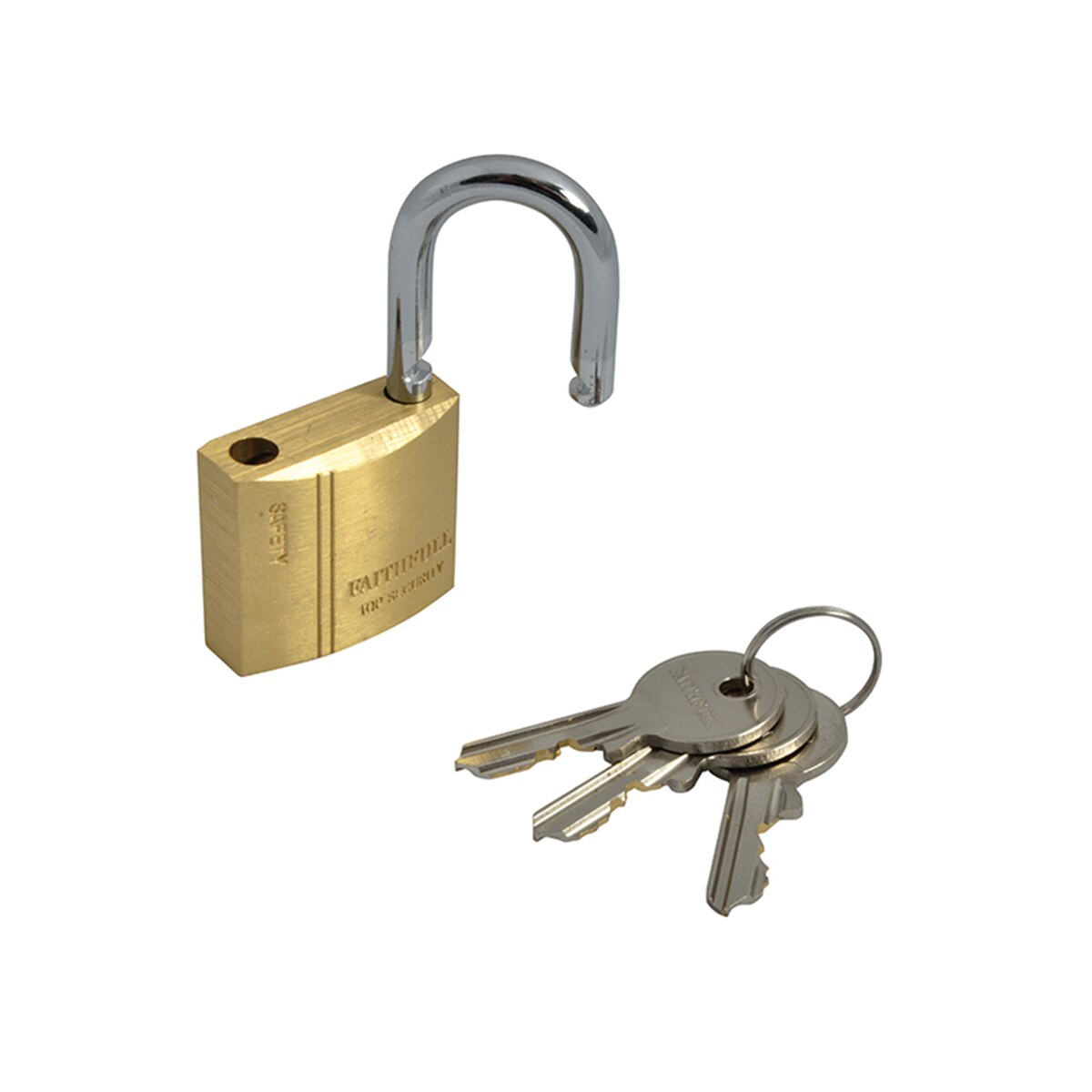 Faithfull Brass Padlock 30mm 3 Keys - FAIPLB30 - Image 1